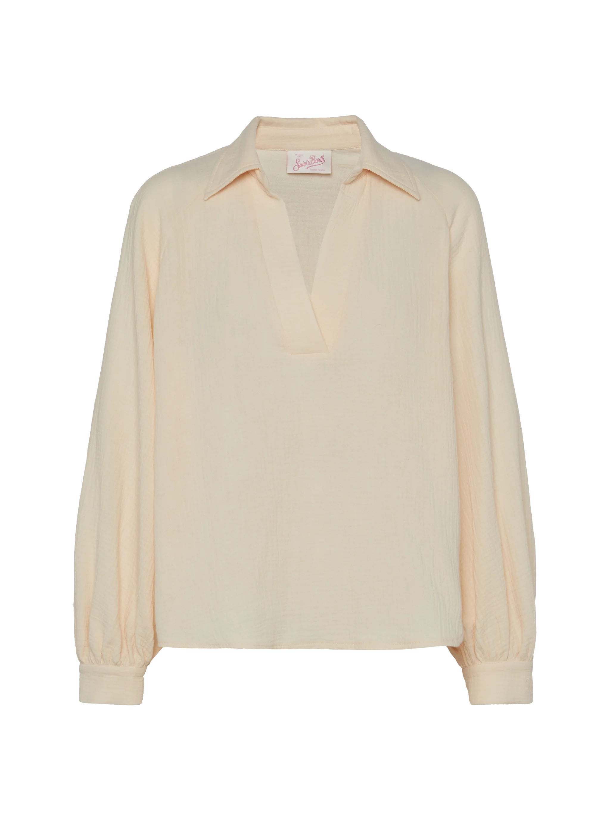 Blusa in mussola color off-white Maira - Image 6