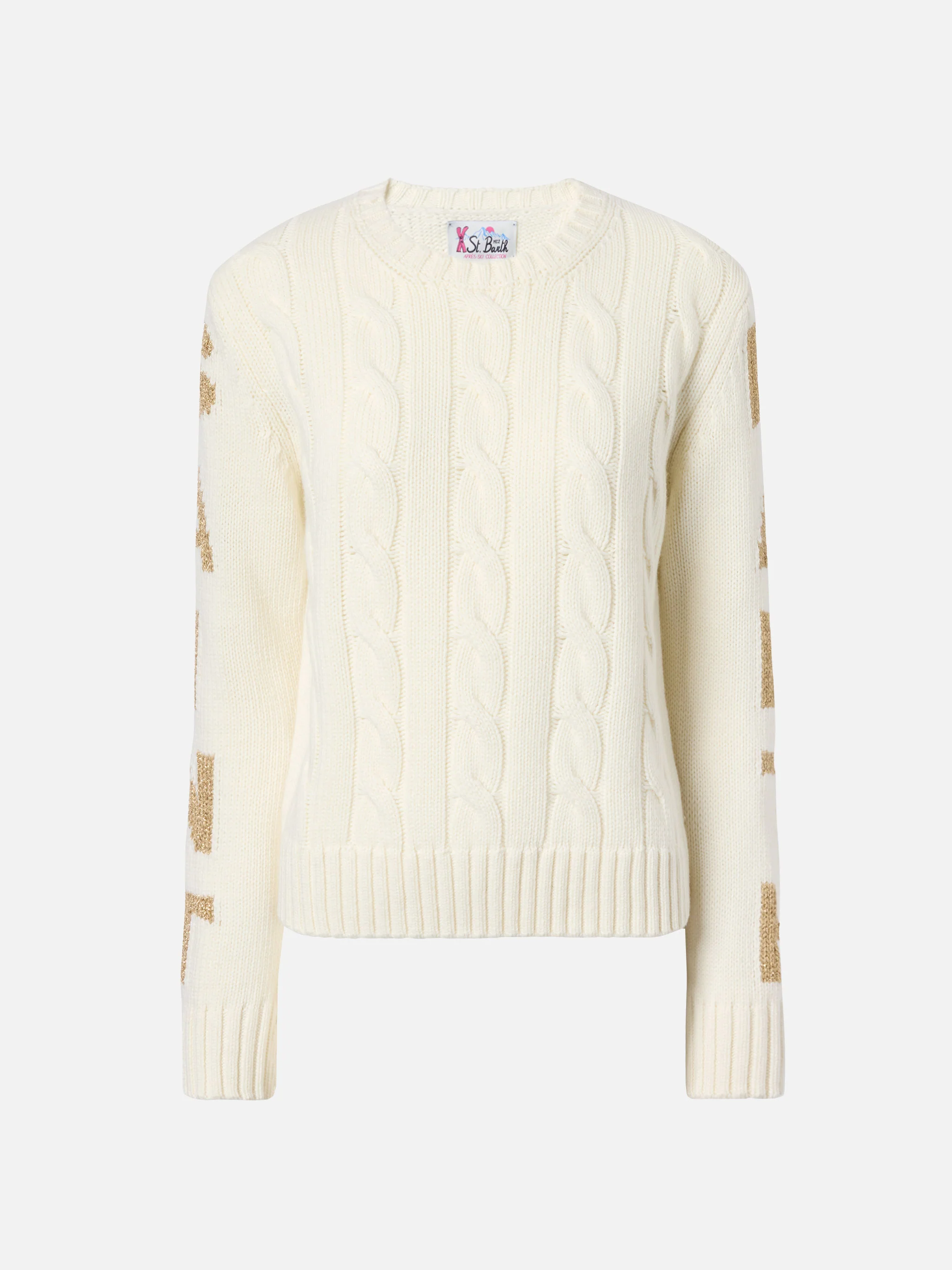 Maglione Malmo bianco a trecce - Image 5