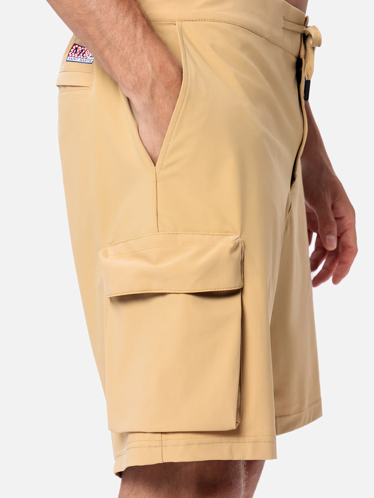 Bermuda da uomo Deck in tessuto tecnico beige - Image 3