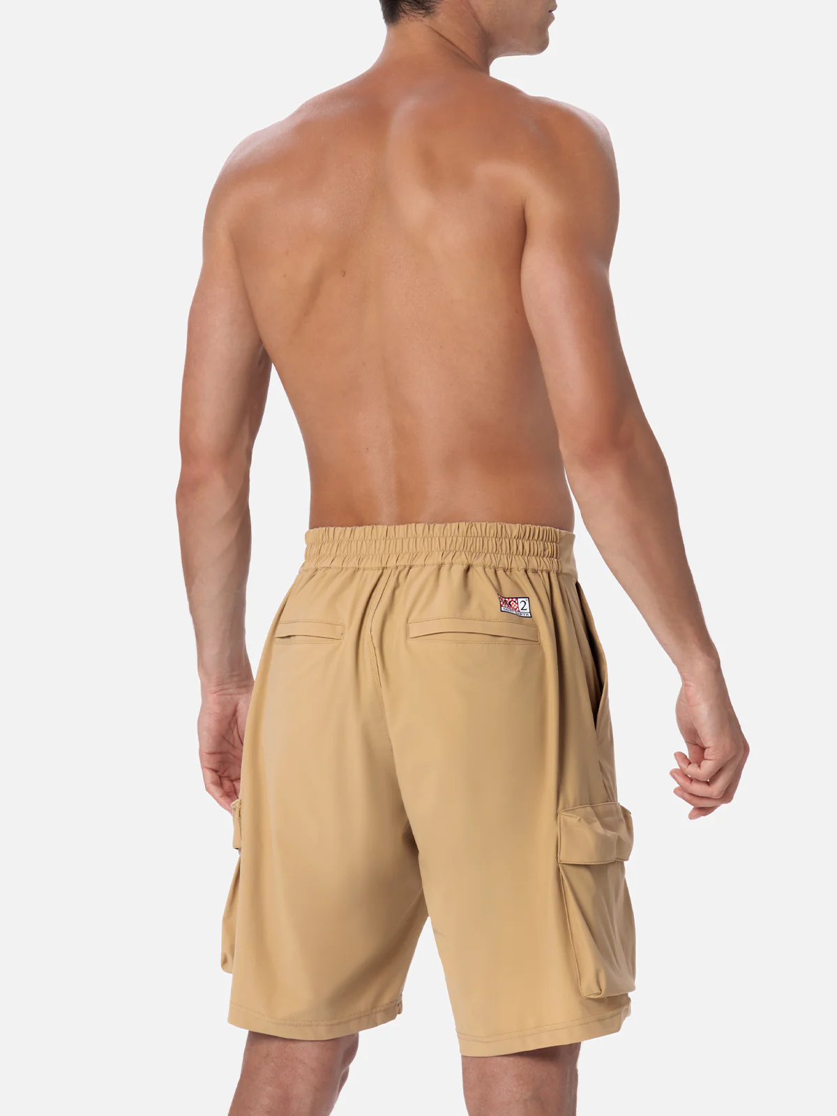 Bermuda da uomo Deck in tessuto tecnico beige - Image 4