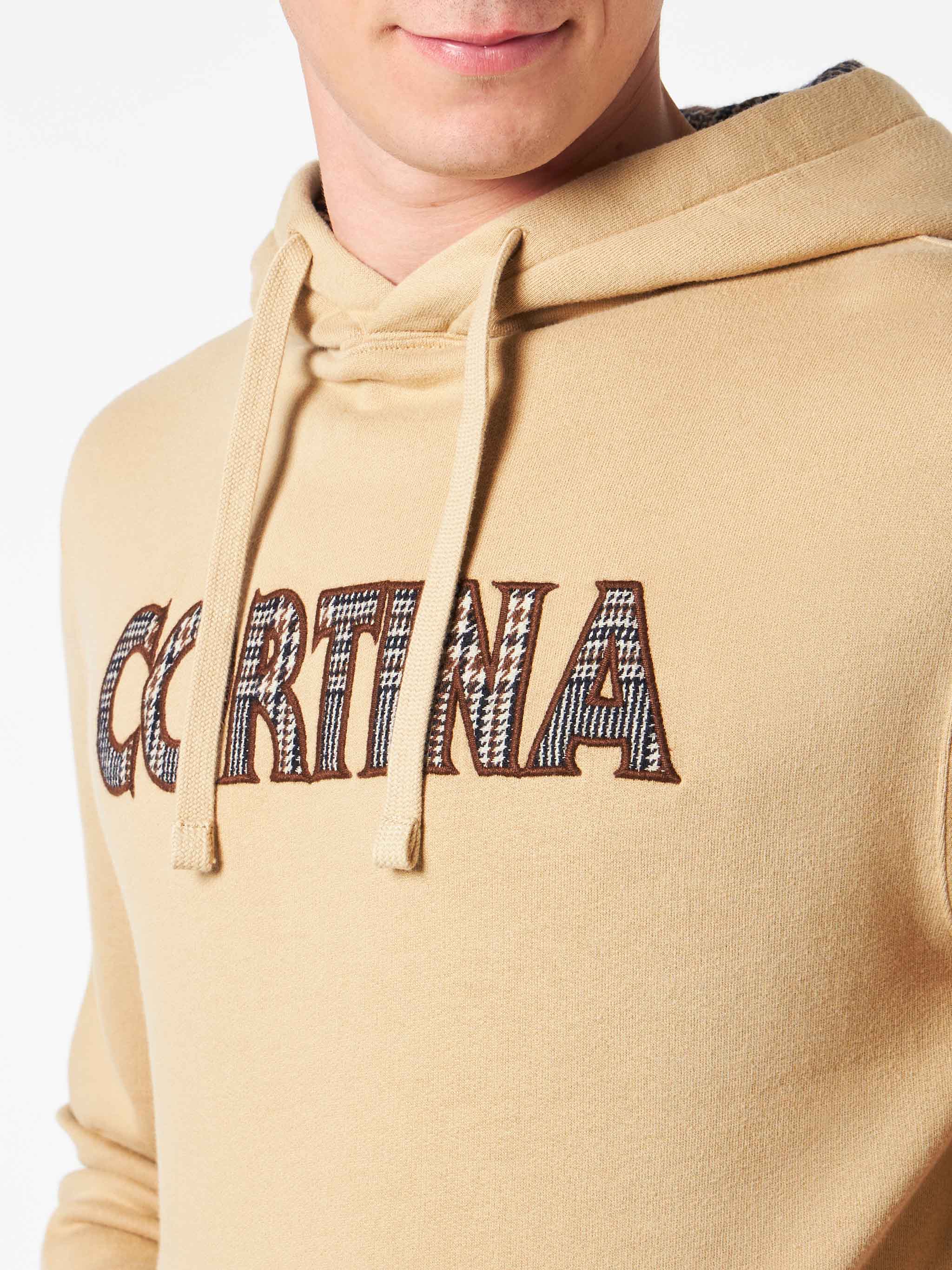 Felpa Tribeca cappuccio patch Cortina beige - Image 3