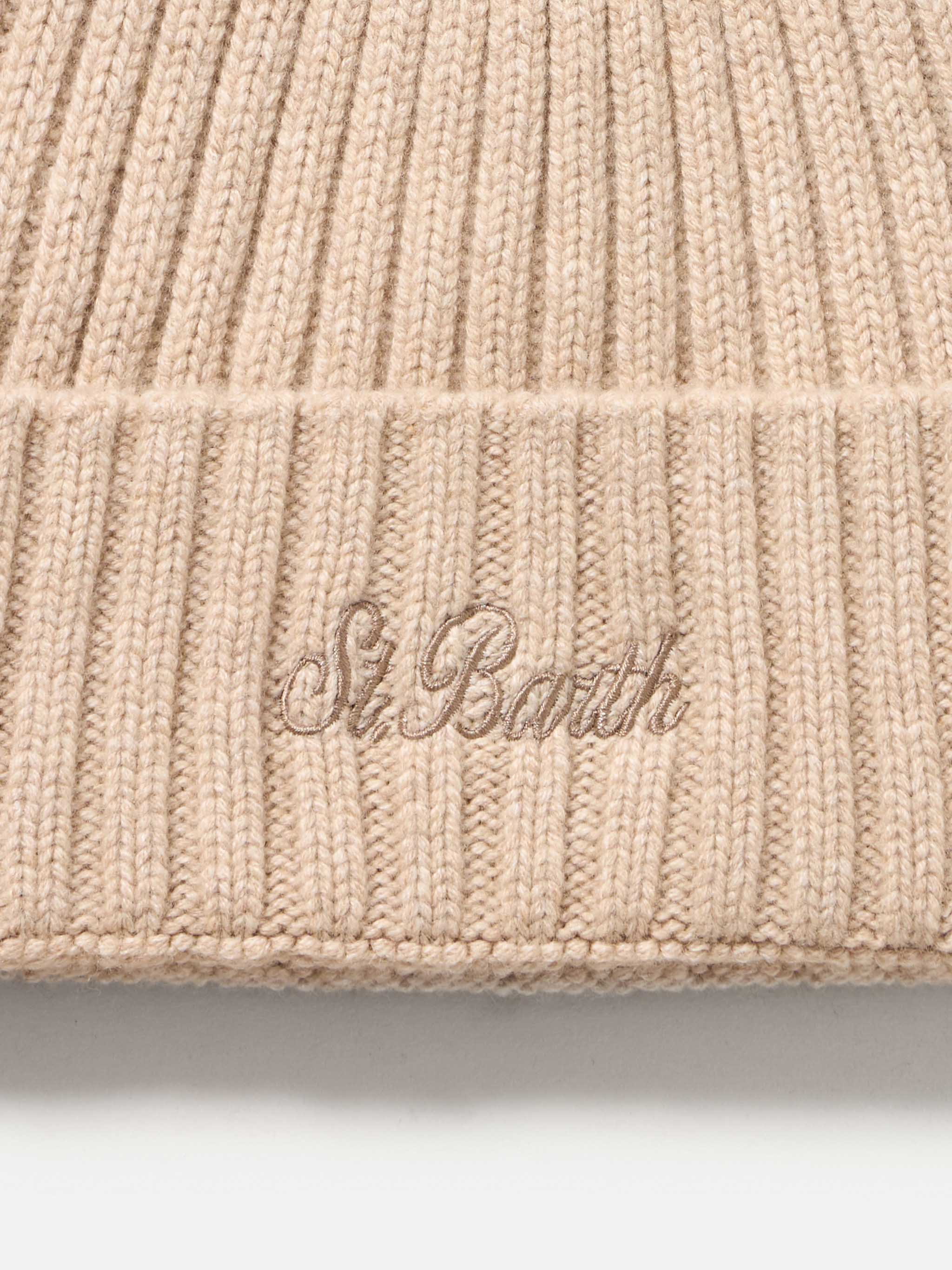 Cappello Wengen in 100% CASHMERE beige - Image 3