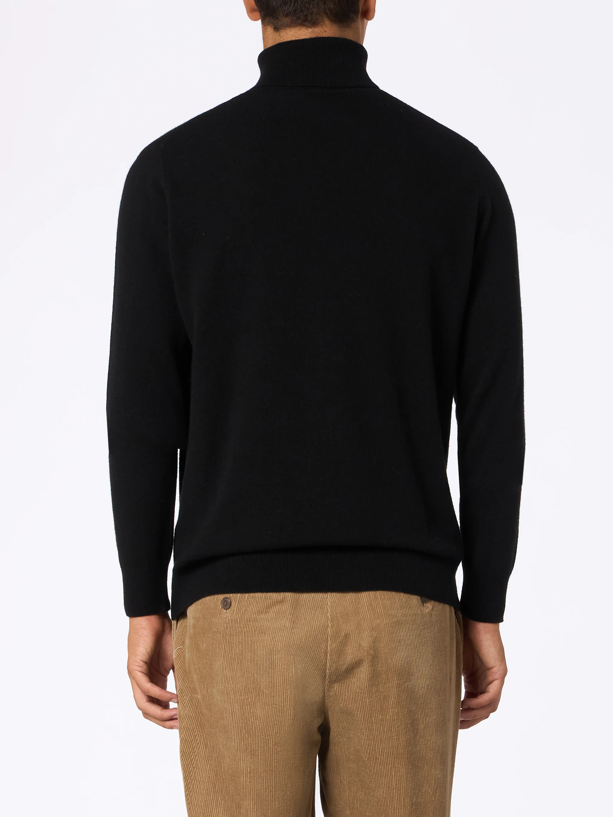 Maglia Bond in misto cashmere nero tinta unita - Image 2