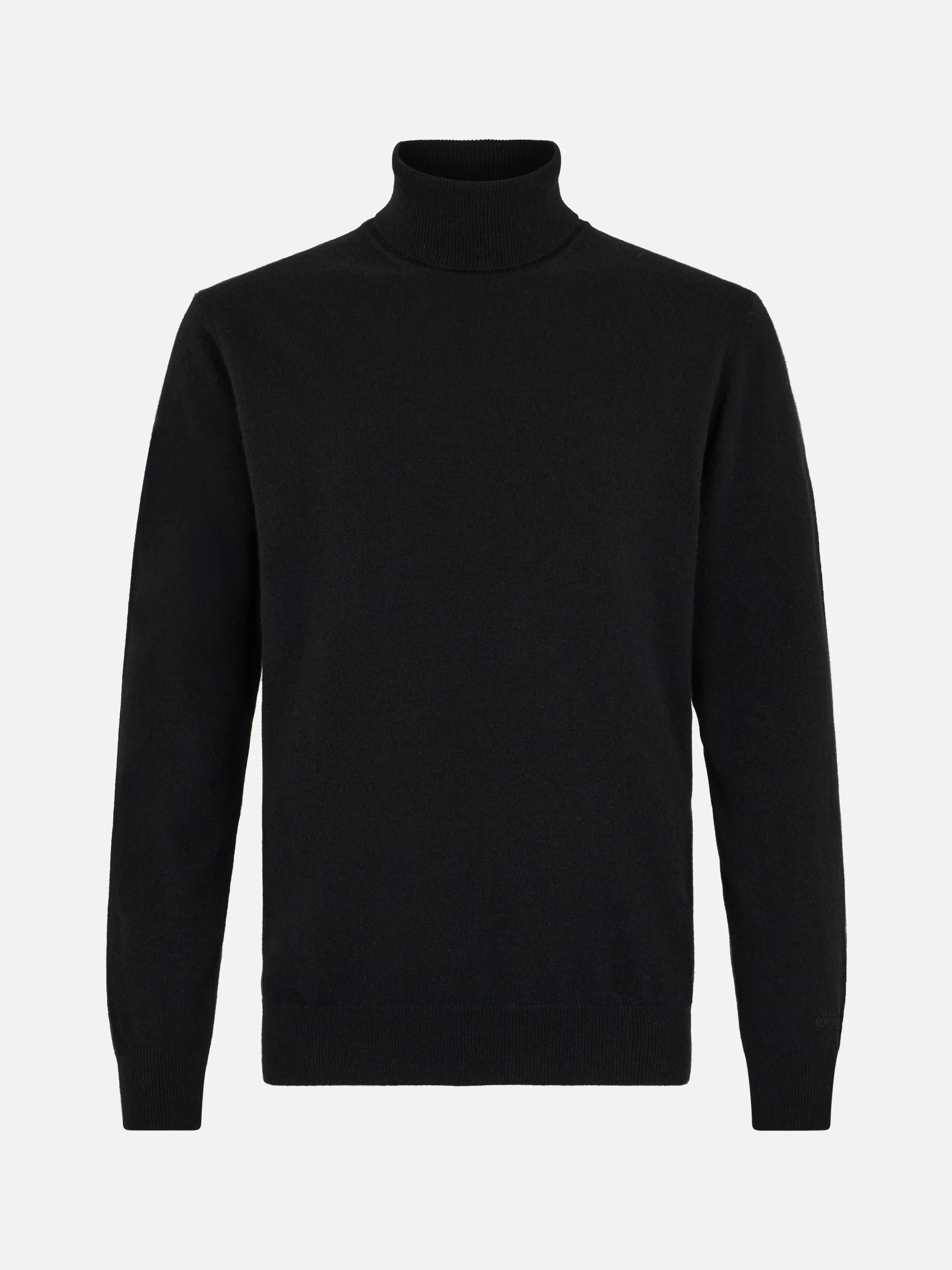 Maglia Bond in misto cashmere nero tinta unita - Image 4
