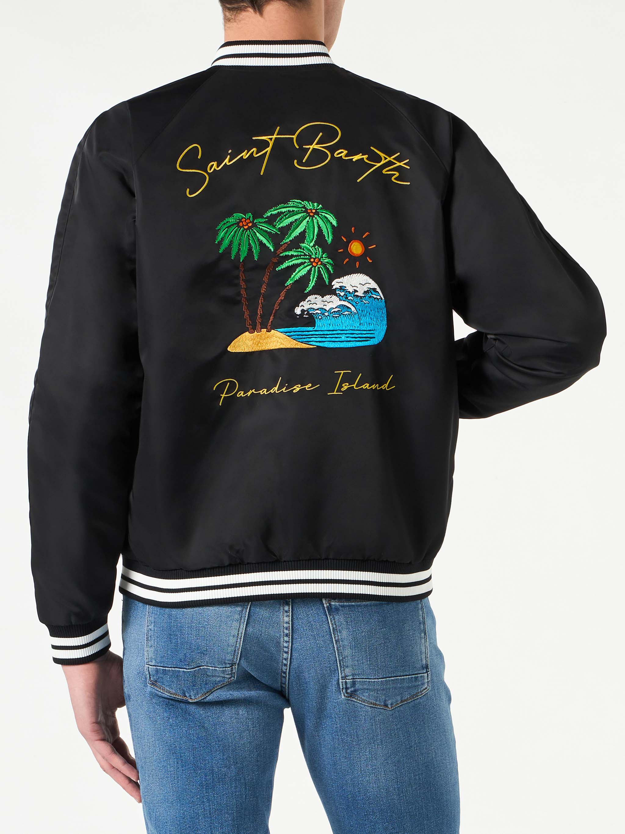 Giacca Oakland nera con ricamo Saint Barth - Image 2
