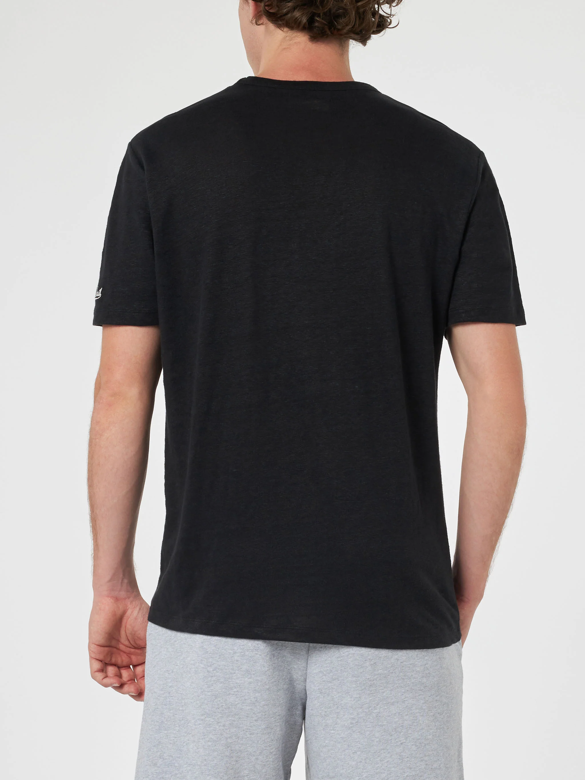 T-shirt Ecstasea in lino jersey nera - Image 4
