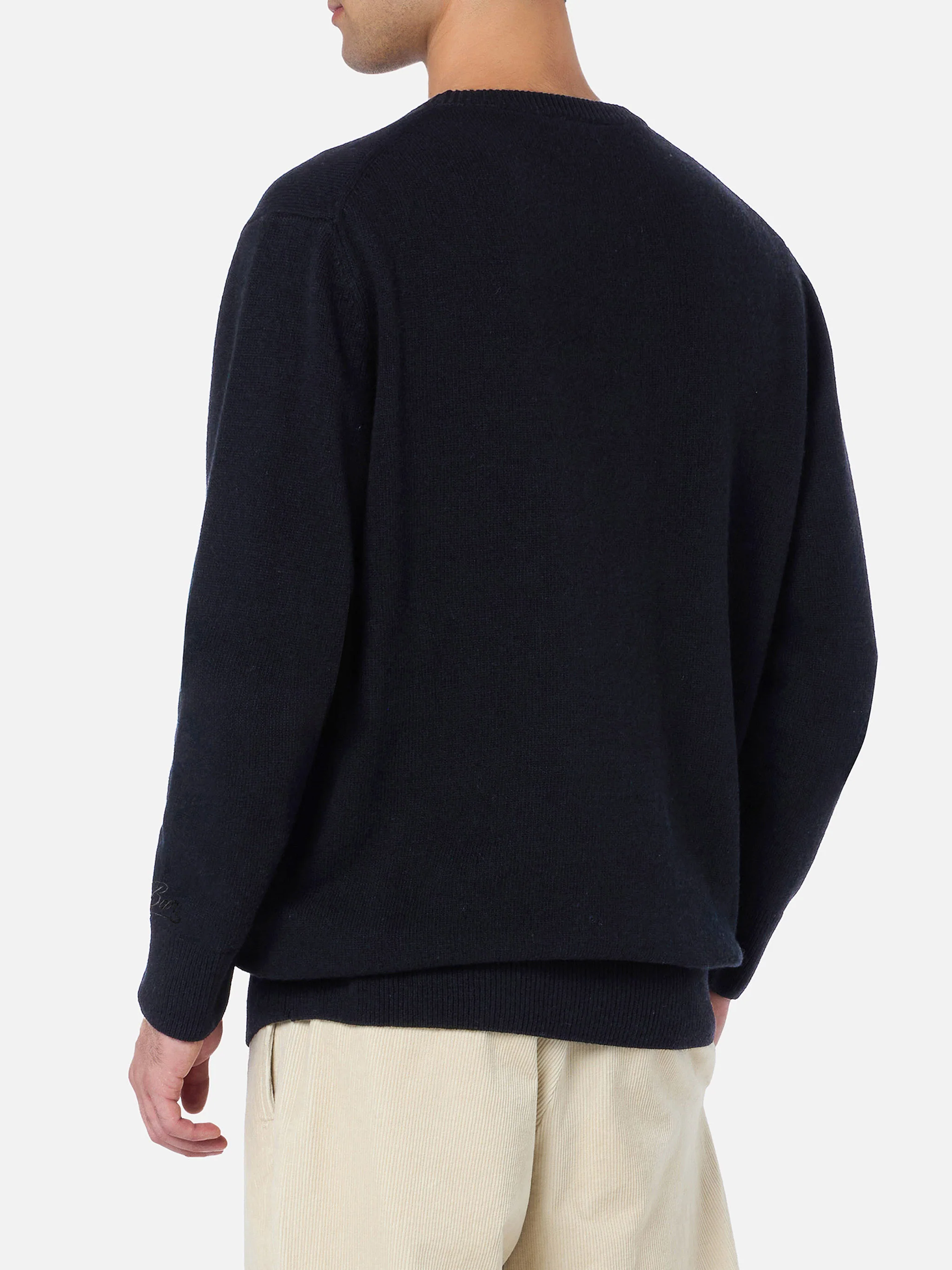 Maglione Regent in 100% CASHMERE nero - Image 3