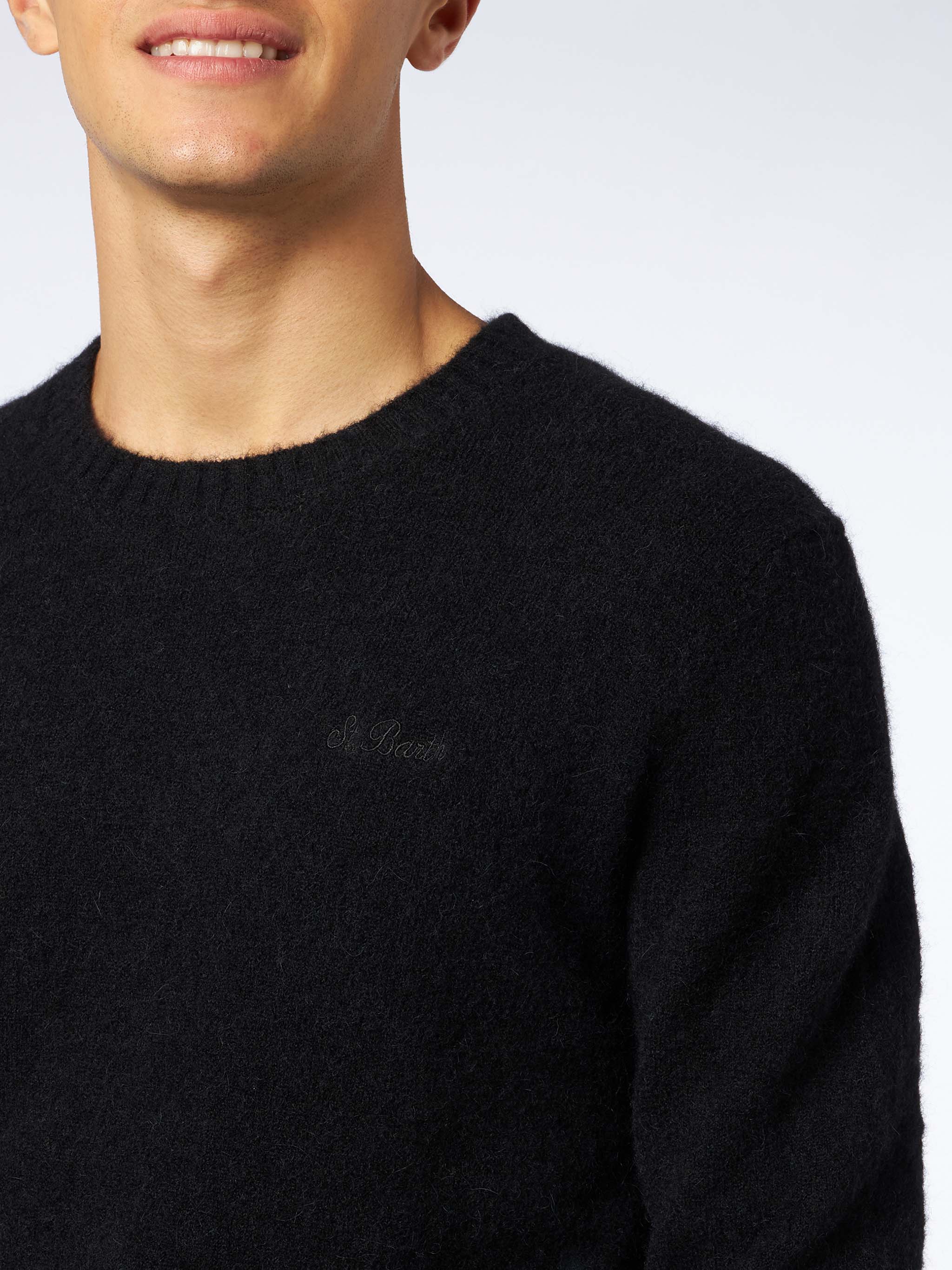 Maglione girocollo Heron in misto alpaca stretch con ricamo St. Barth - Image 2