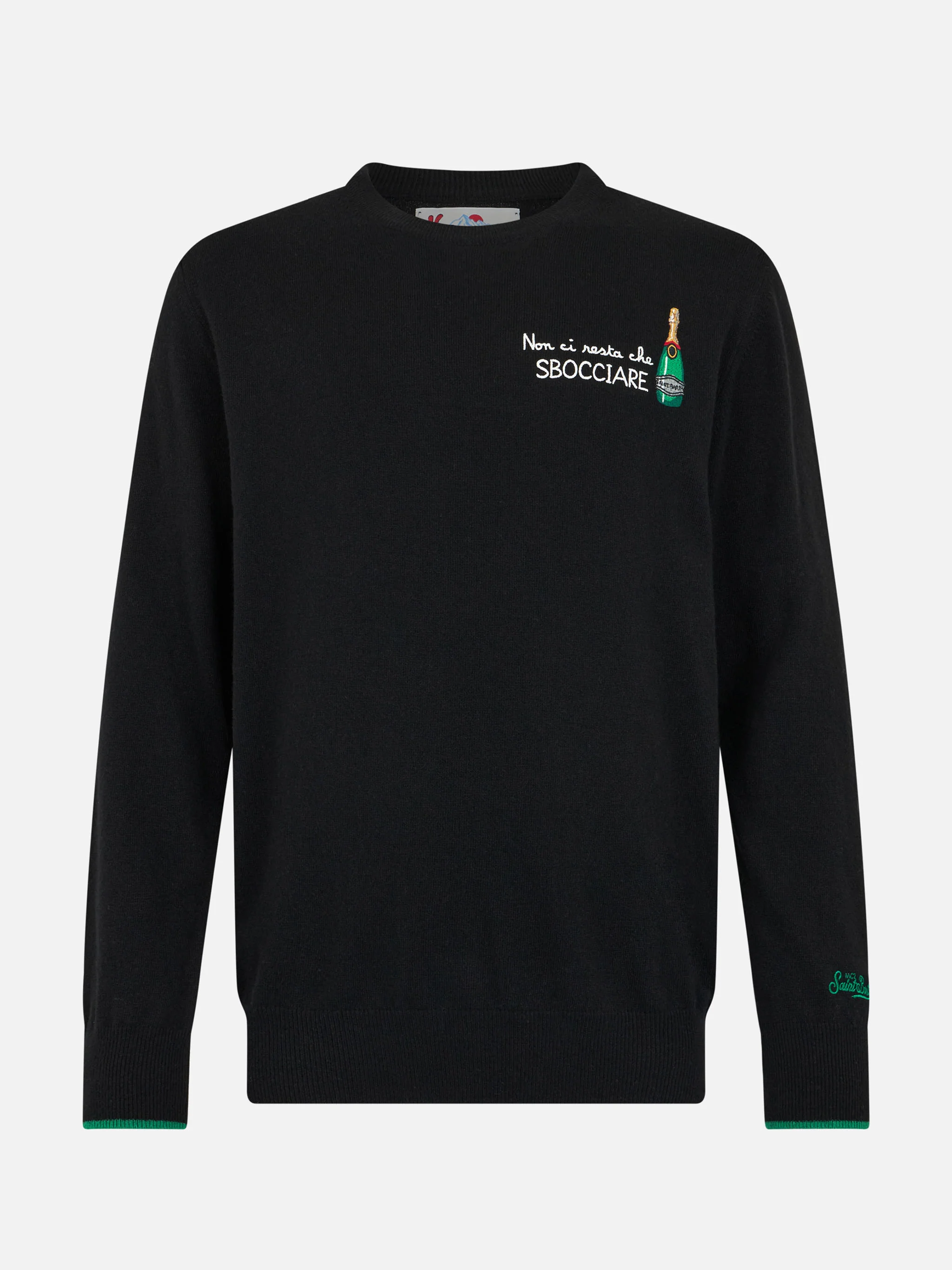 Maglione girocollo Heron con ricamo Non ci resta che sbocciare - Image 3
