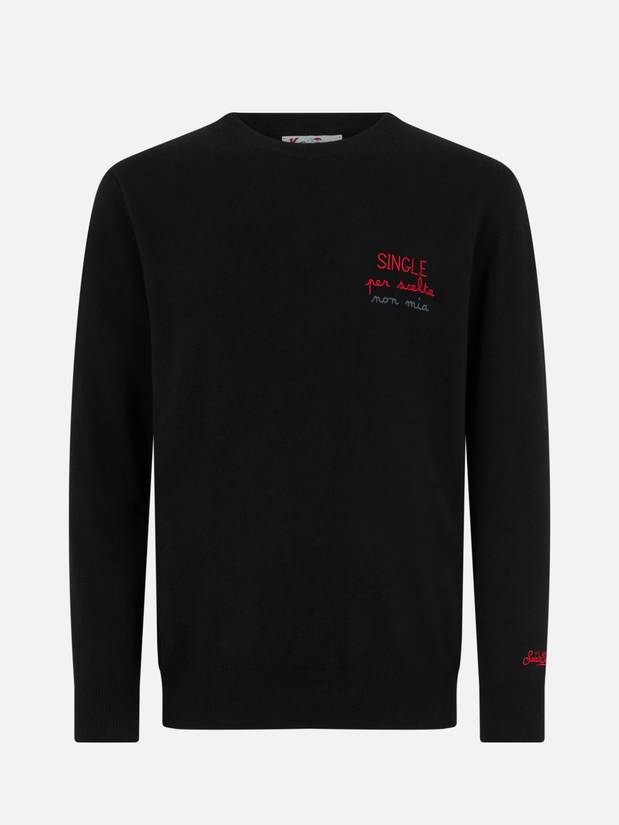 Maglione girocollo Heron con ricamo Single per scelta non mia - Image 4
