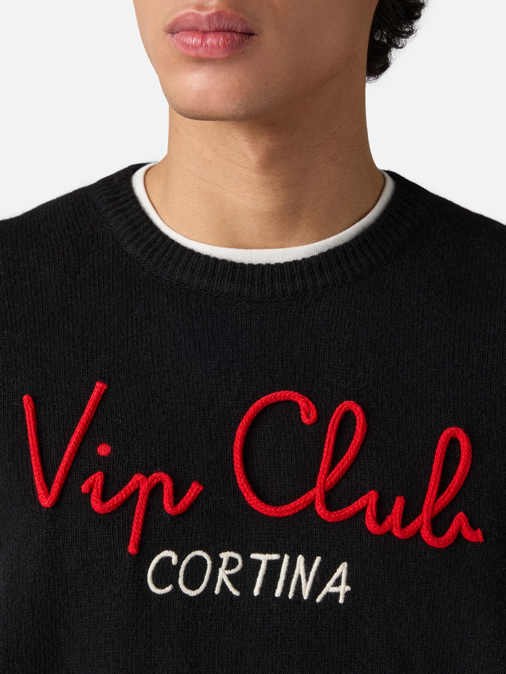 Maglione girocollo Heron con ricamo Vip Club Cortina | VIP CLUB CORTINA SPECIAL EDITION - Image 2