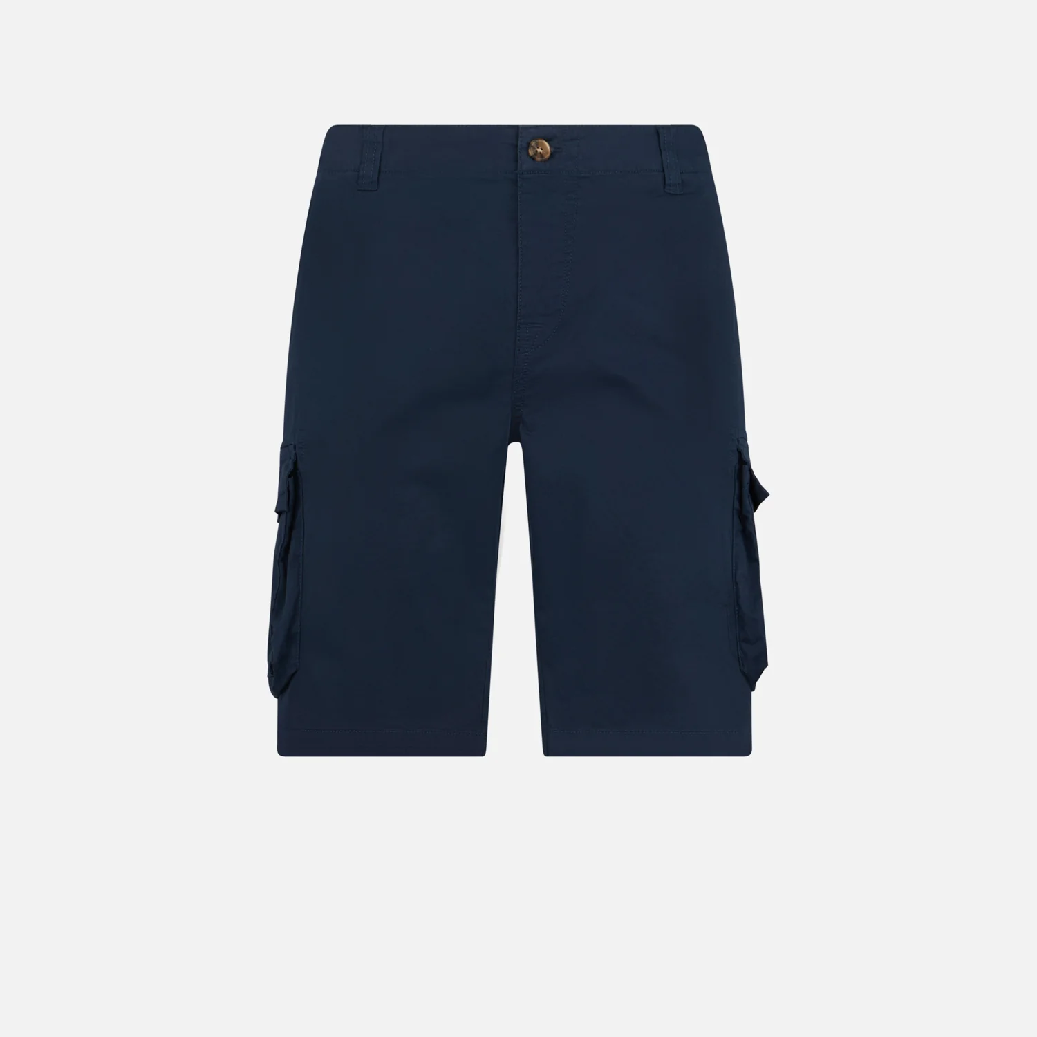 Short cargo Freeport in cotone blu navy tinta unita - Image 4