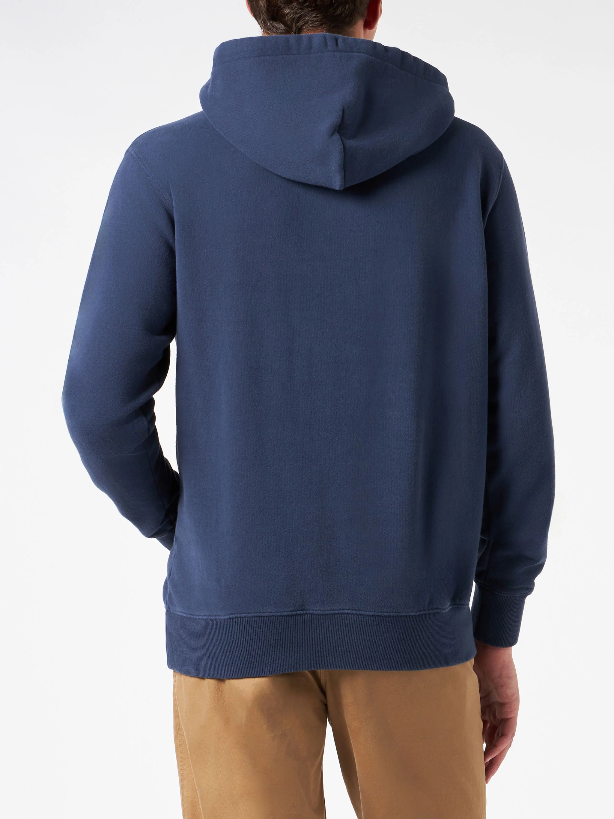 Felpa Tribeca cappuccio patch spugna blu - Image 3