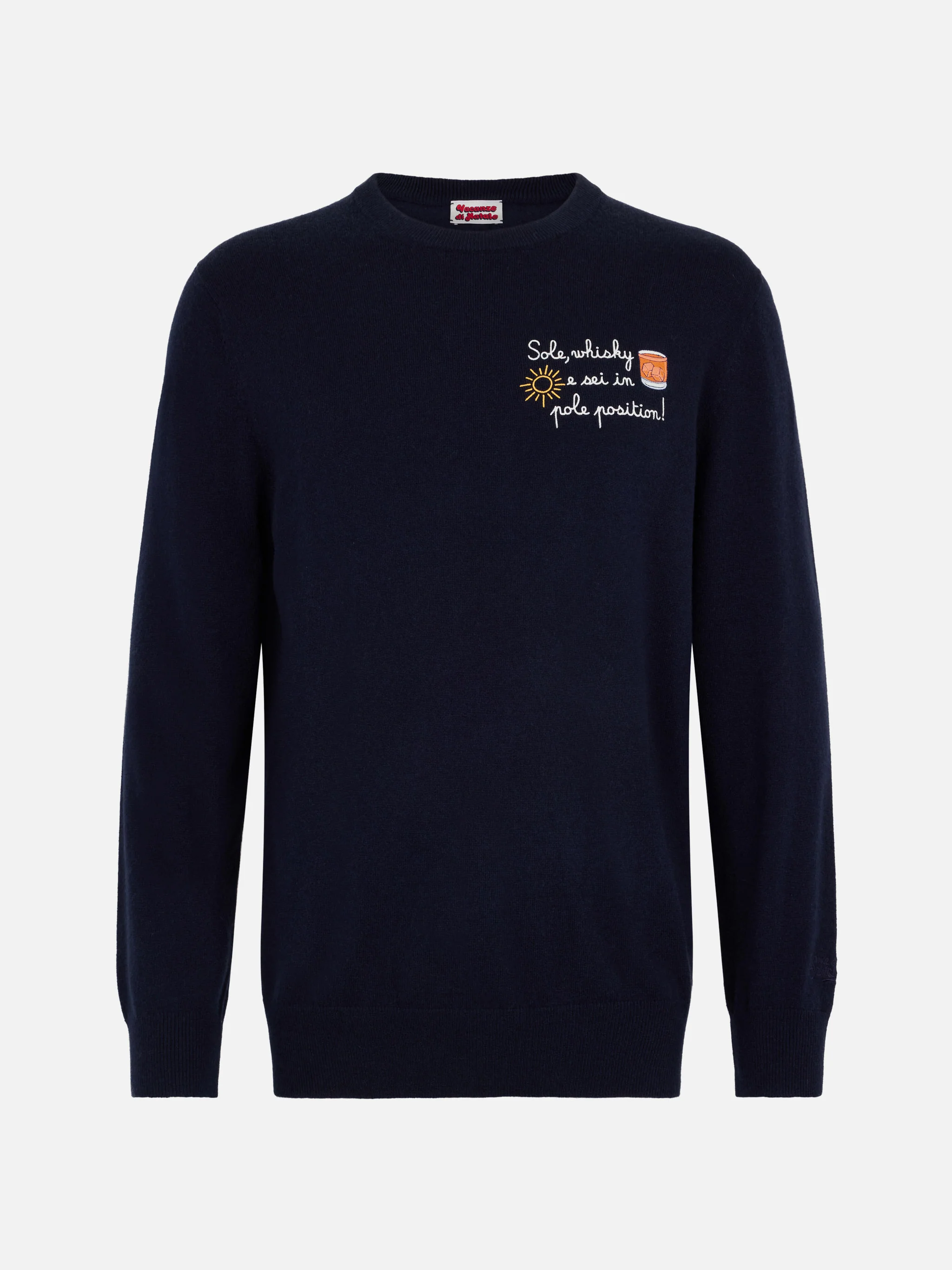 Maglione girocollo Heron Light con ricamo Sole, Whisky... | VACANZE DI NATALE EDIZIONE SPECIALE - Image 4