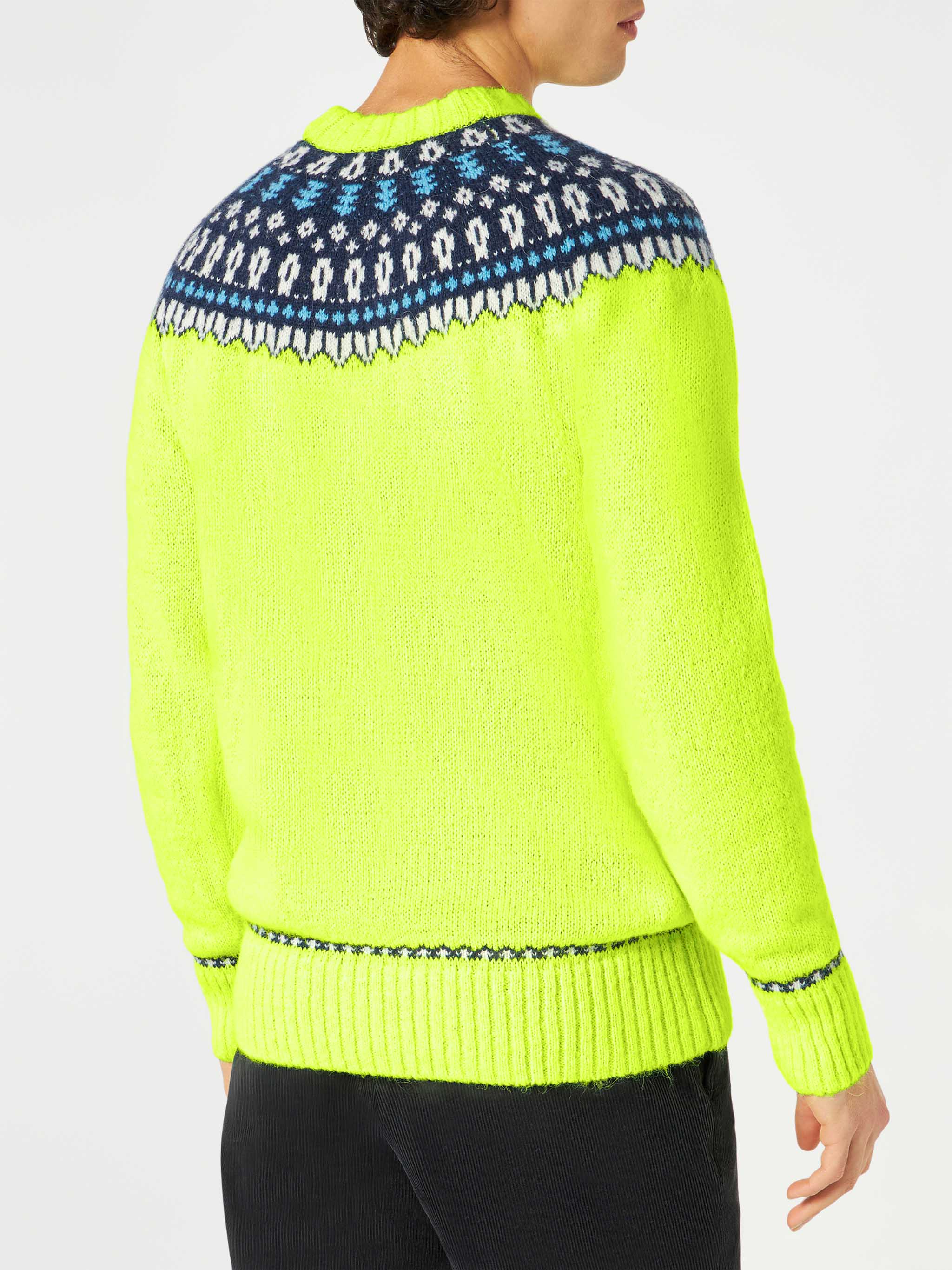 Maglione girocollo in misto alpaca con jacquard fair-isle - Image 3