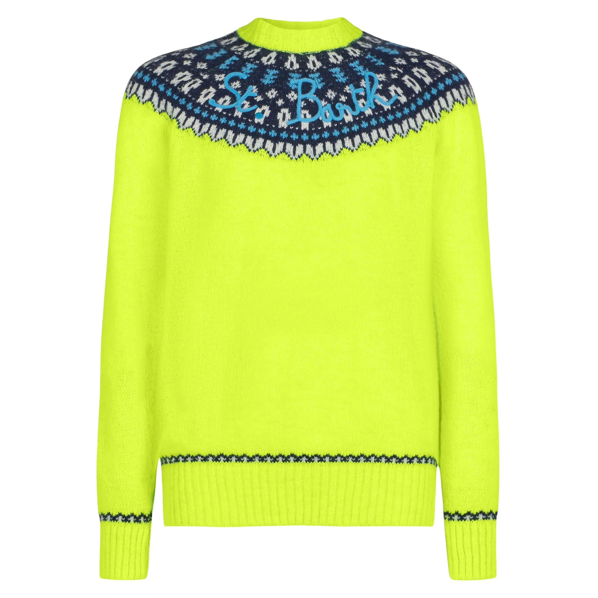 Maglione girocollo in misto alpaca con jacquard fair-isle - Image 4