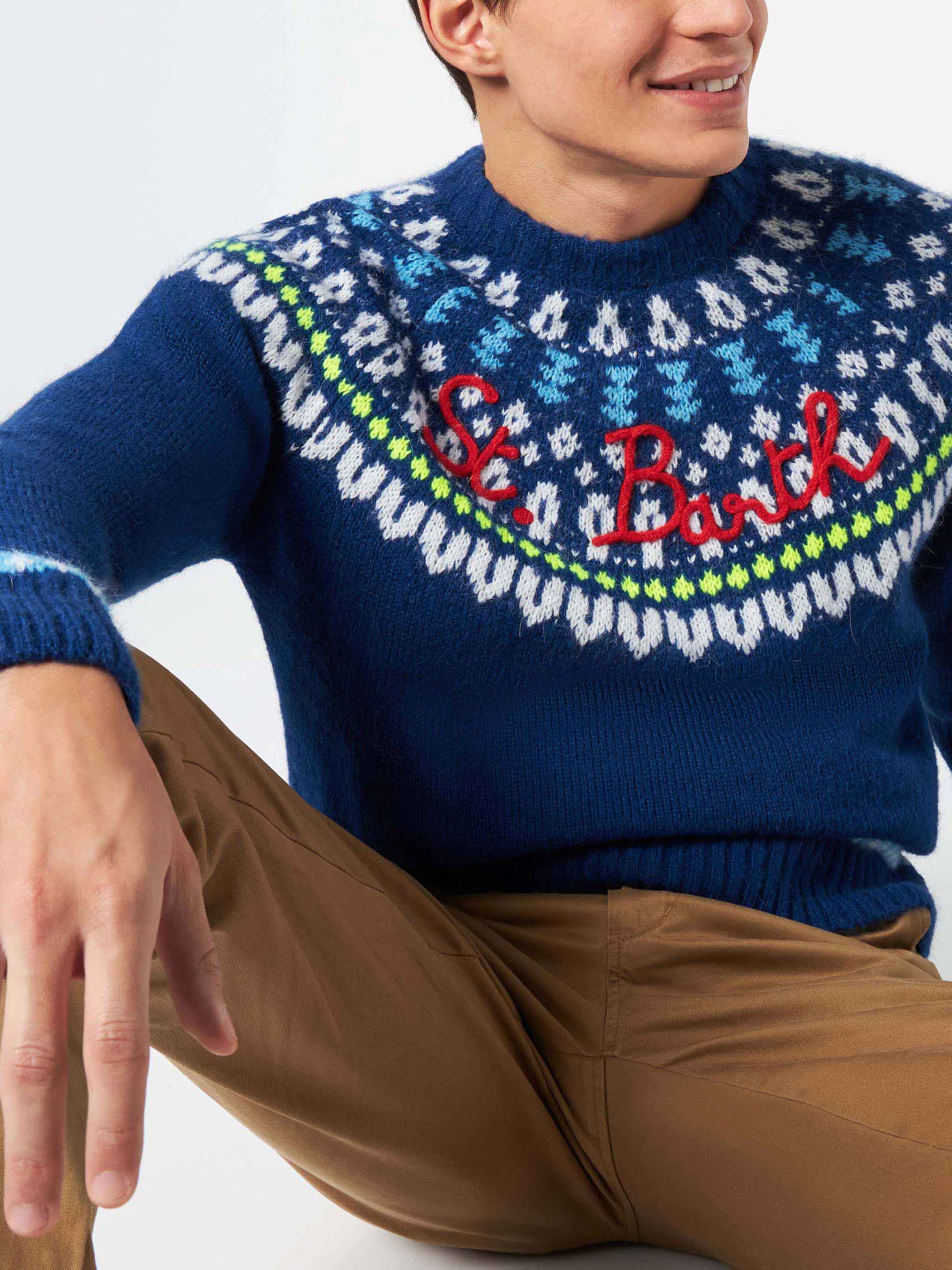 Maglione girocollo Heron con jacquard fair-isle - Image 3