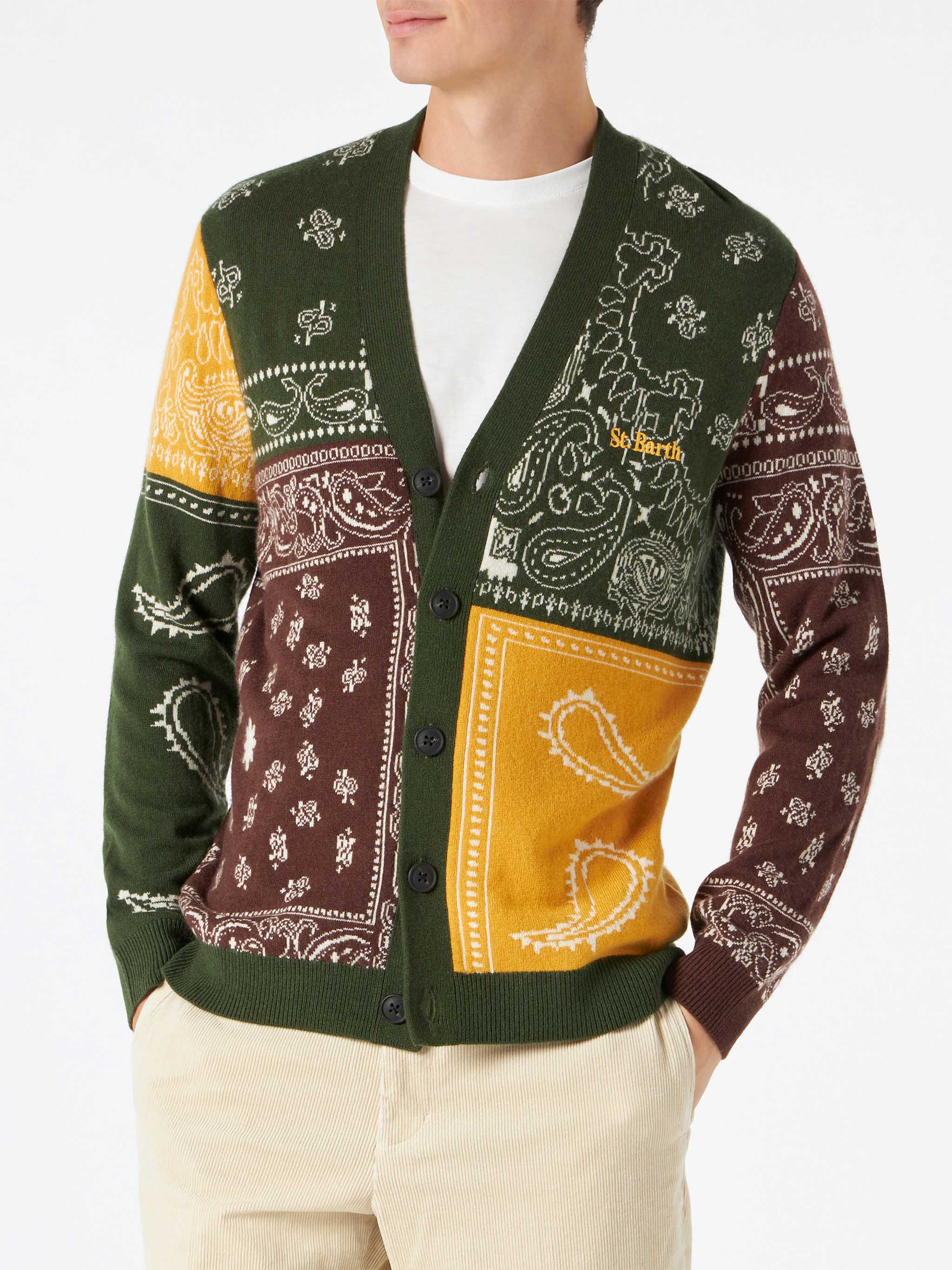 Cardigan Jonan stampa bandana - Image 2