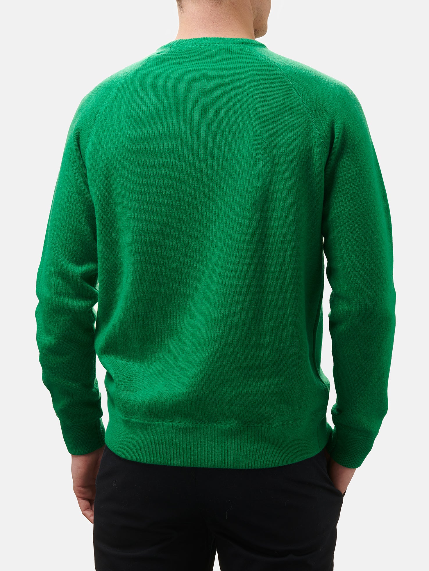 Maglia Bricklane in misto cashmere verde tinta unita - Image 2