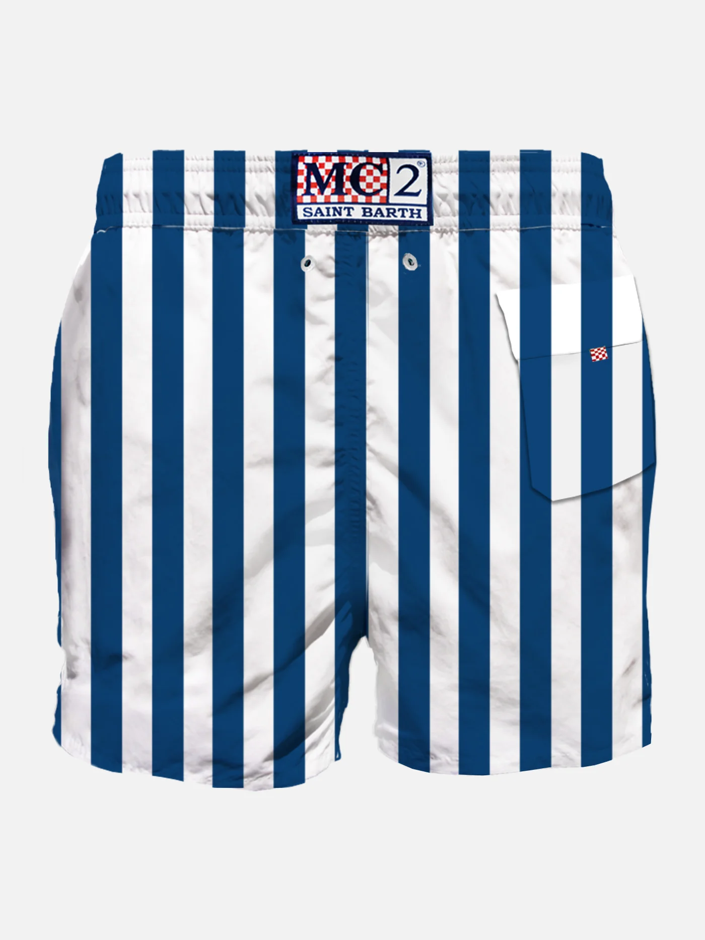 Costume mare Gustavia a righe bianche e blu - Image 2