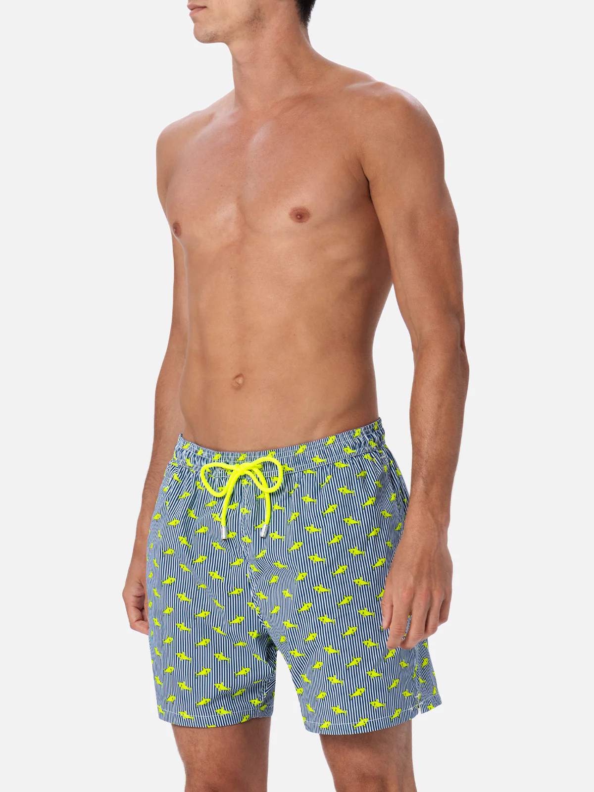 Costume classico elasticizzato Comfort Light con stampa squali - Image 3
