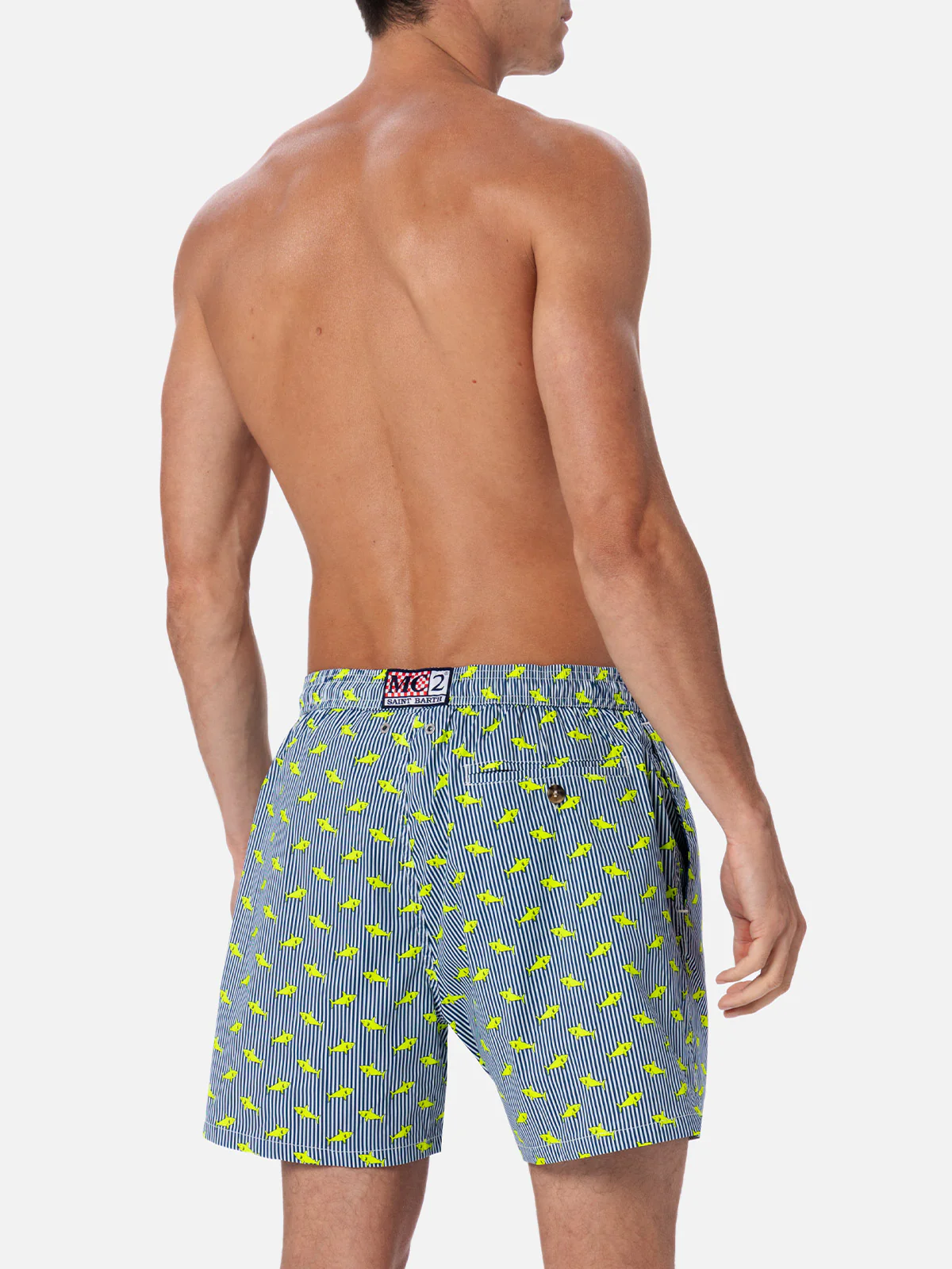 Costume classico elasticizzato Comfort Light con stampa squali - Image 4