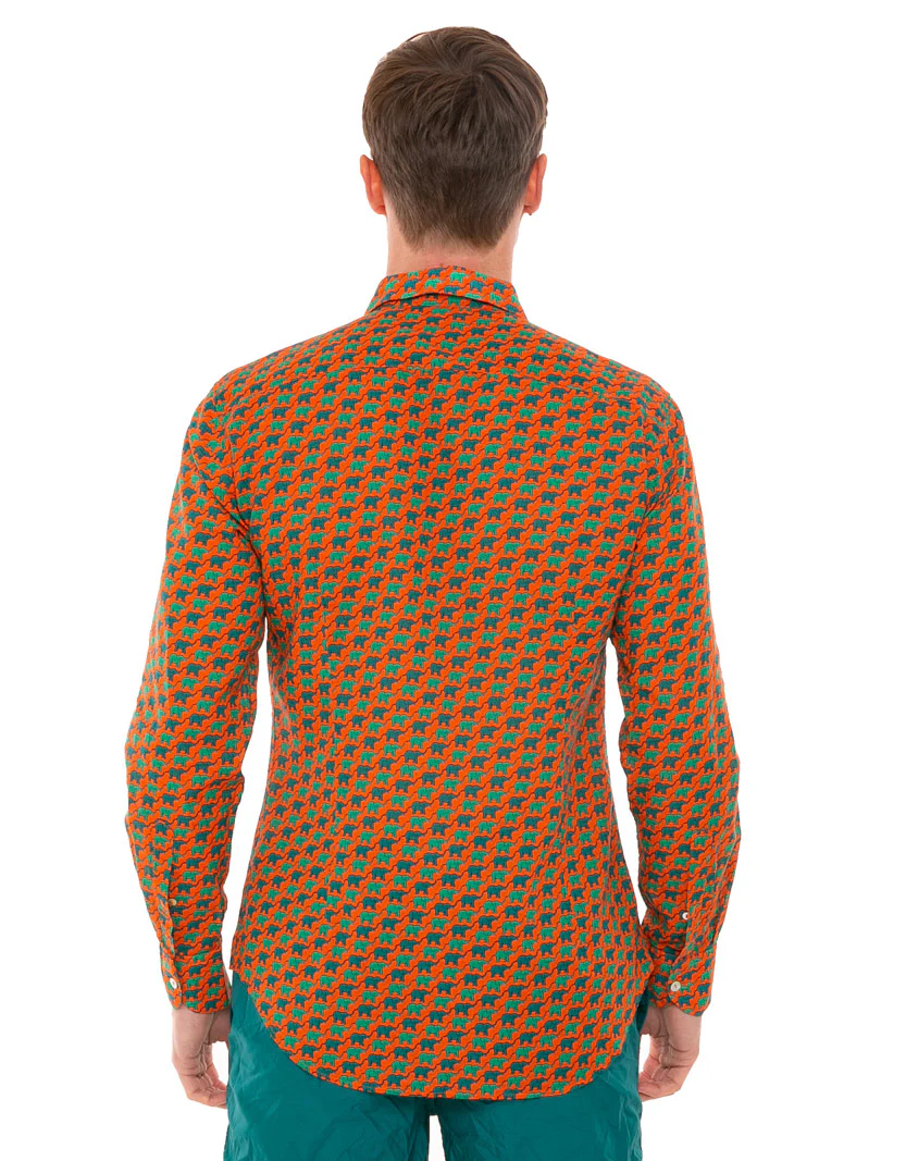 Camicia Sikelia stampa elefanti - Image 3