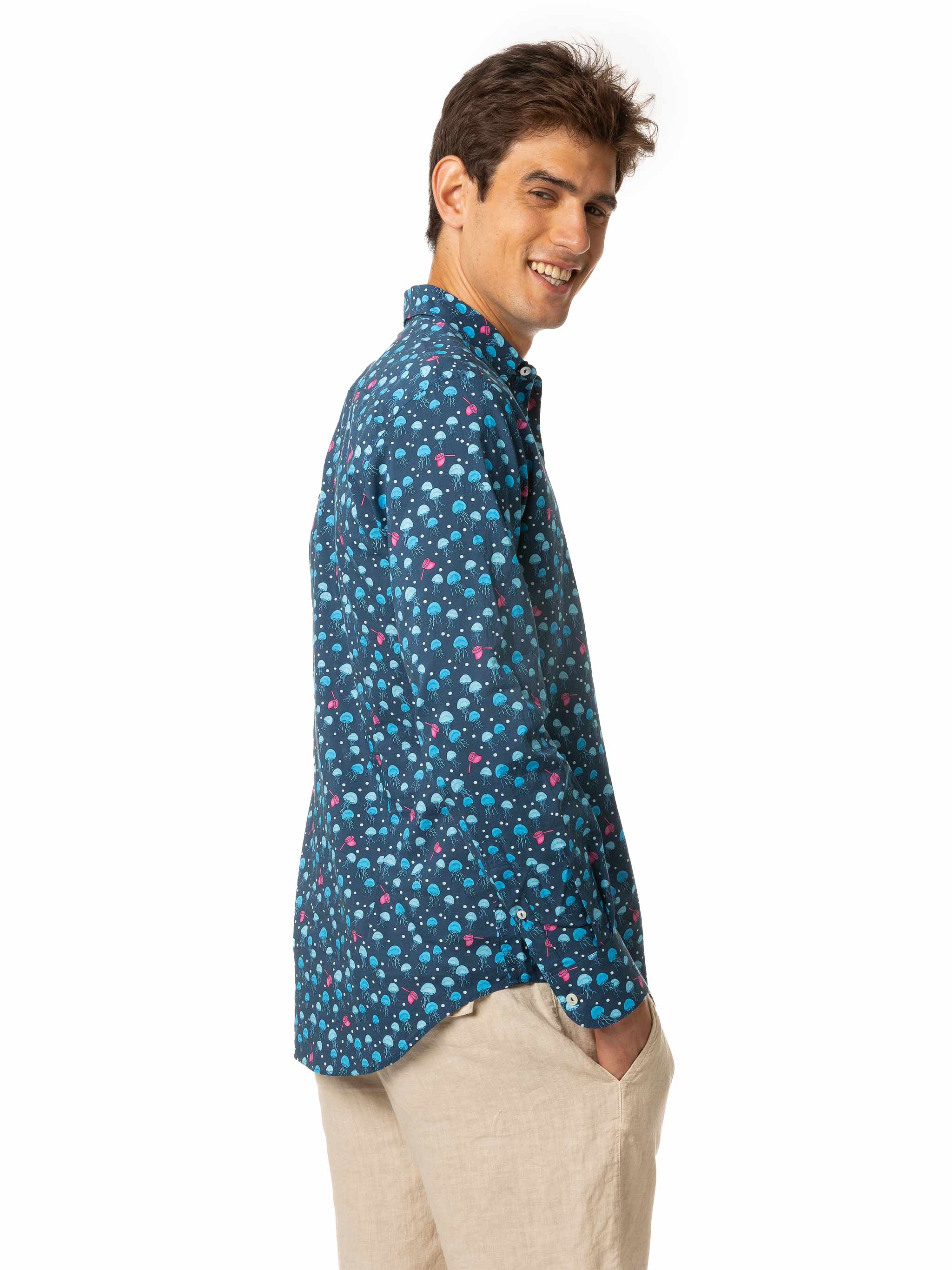 Camicia Sikelia stampa meduse - Image 4