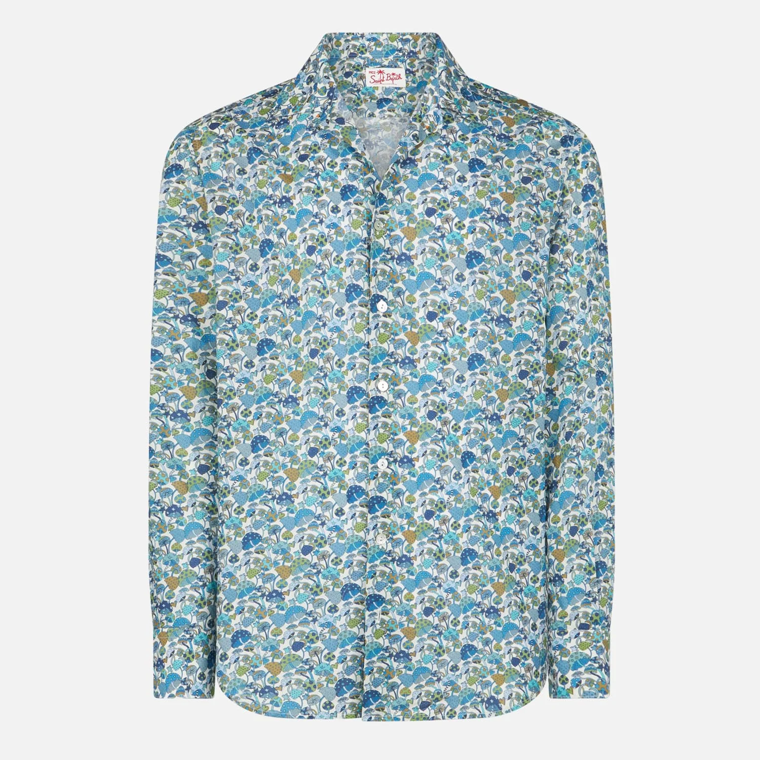 Camicia Sikelia in cotone mussola stampa funghi | Special Edition - Image 4