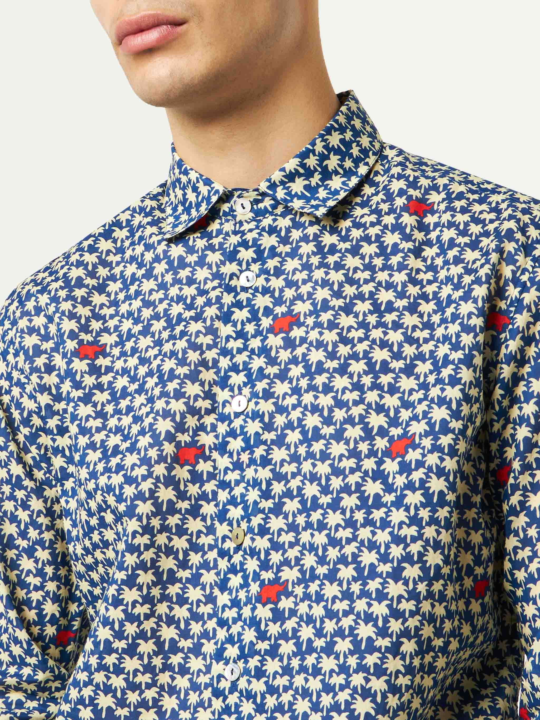 Camicia Sikelia stampa palme - Image 3