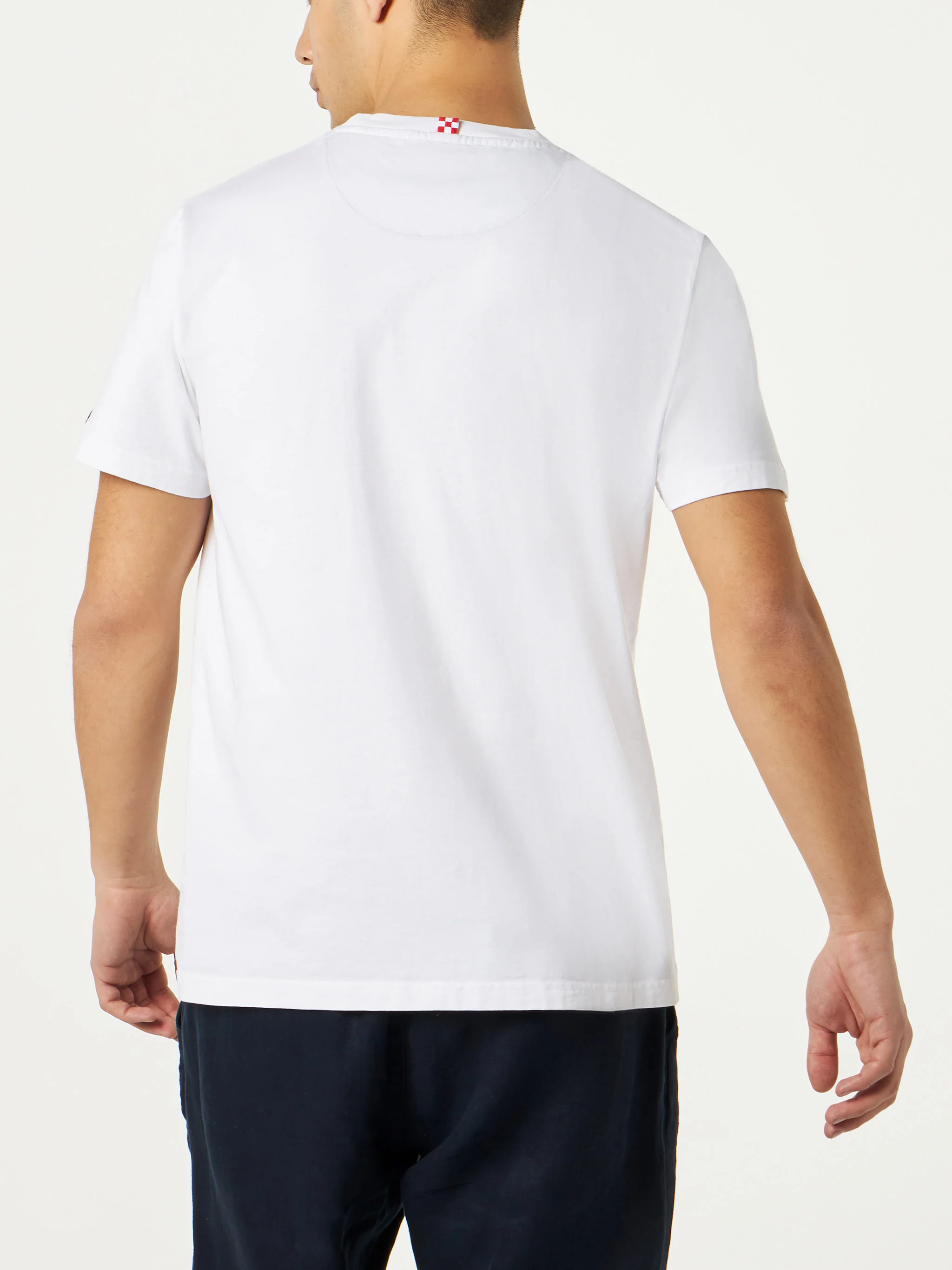 T-shirt Blanche con taschino stampa ducky - Image 4