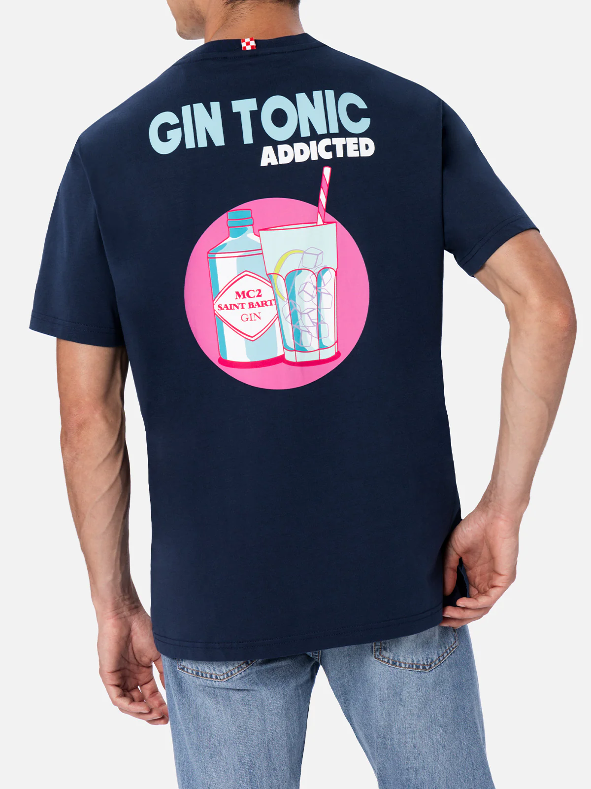 T-shirt in cotone con stampa cocktail Gin Tonic Addicted - Image 2