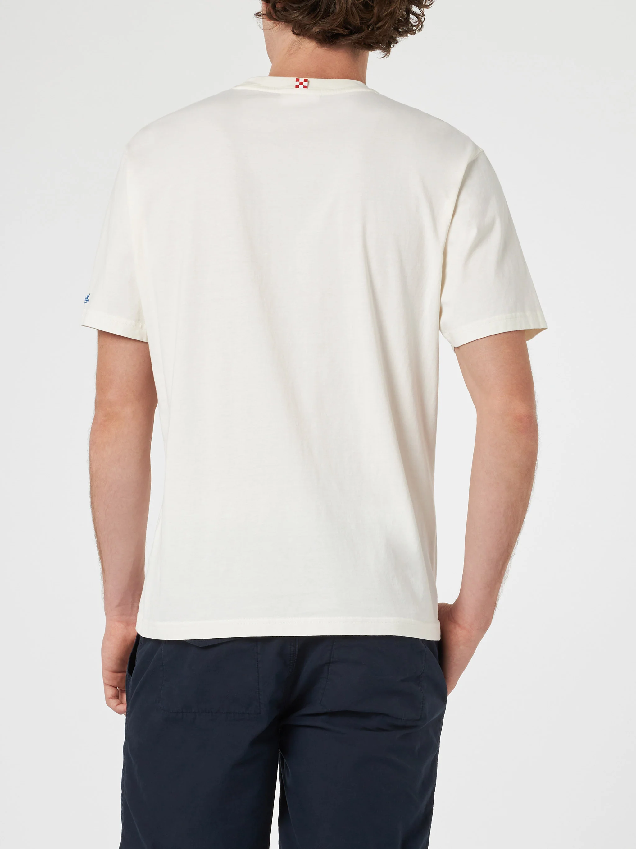 T-shirt con stampa Happy Hour beige - Image 4