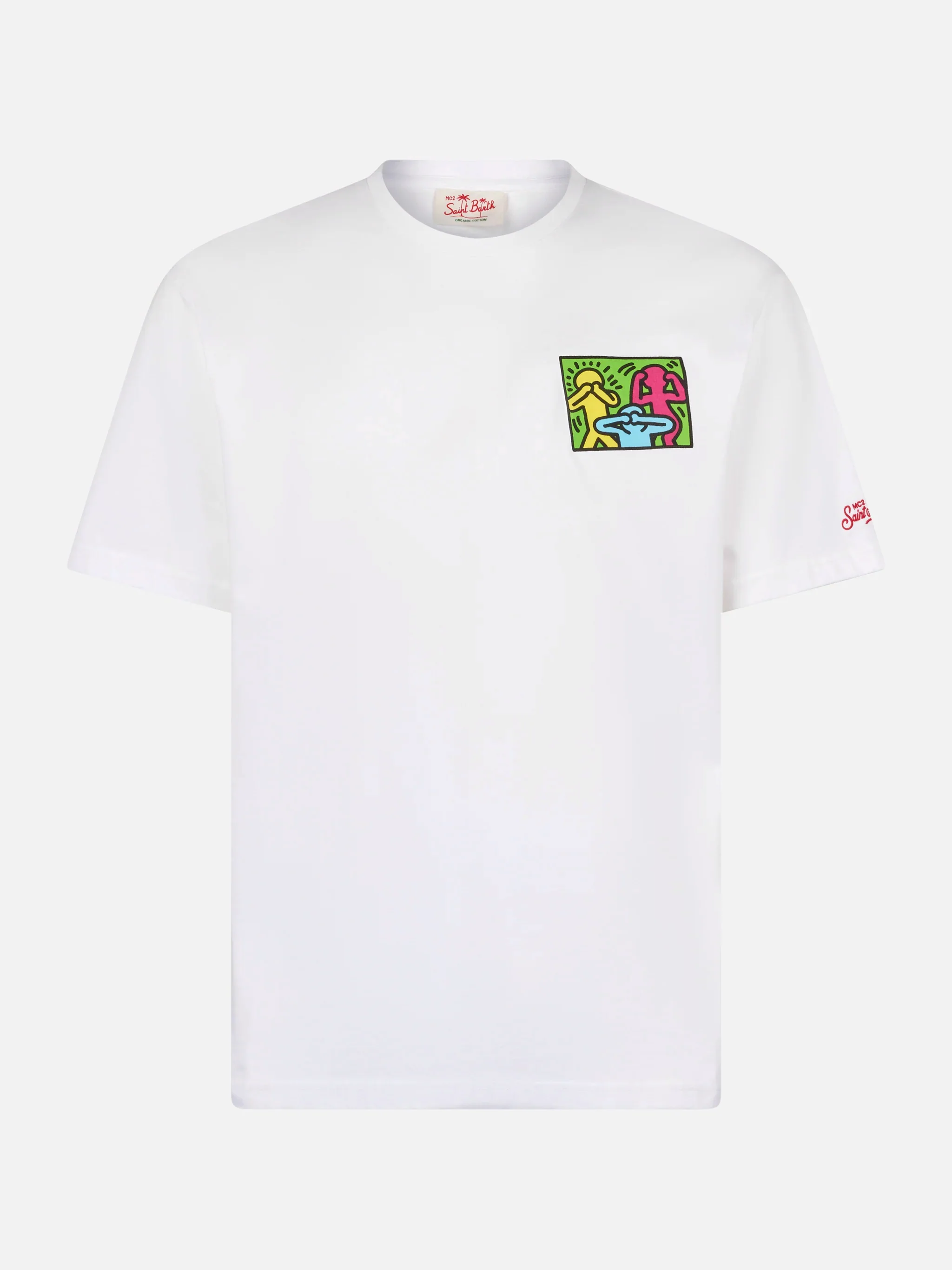 T-shirt Keith Haring People con stampa fronte e retro bianco | Special Edition - Image 5