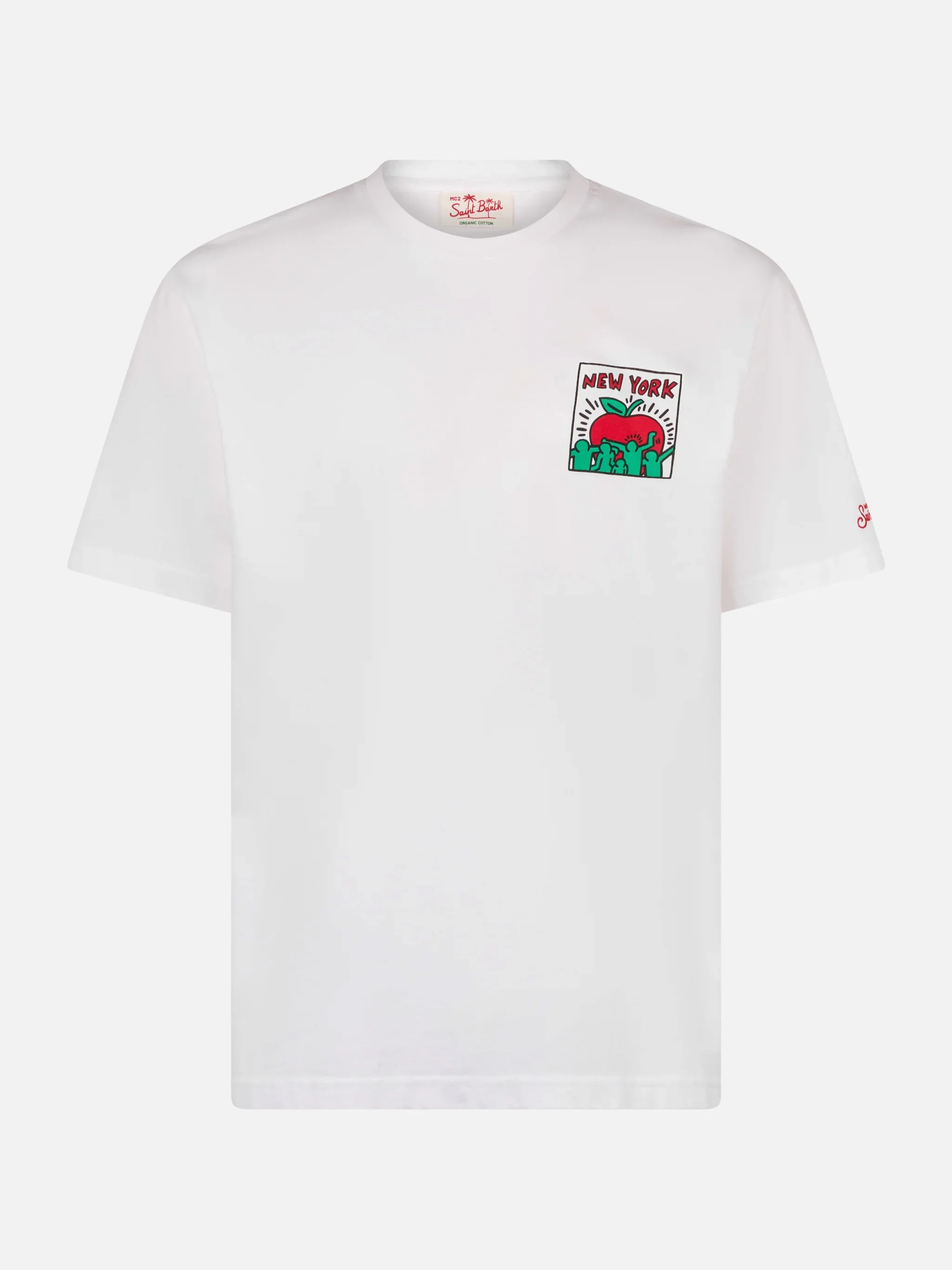 T-shirt Keith Haring NY con stampa fronte e retro bianco | Special Edition - Image 5