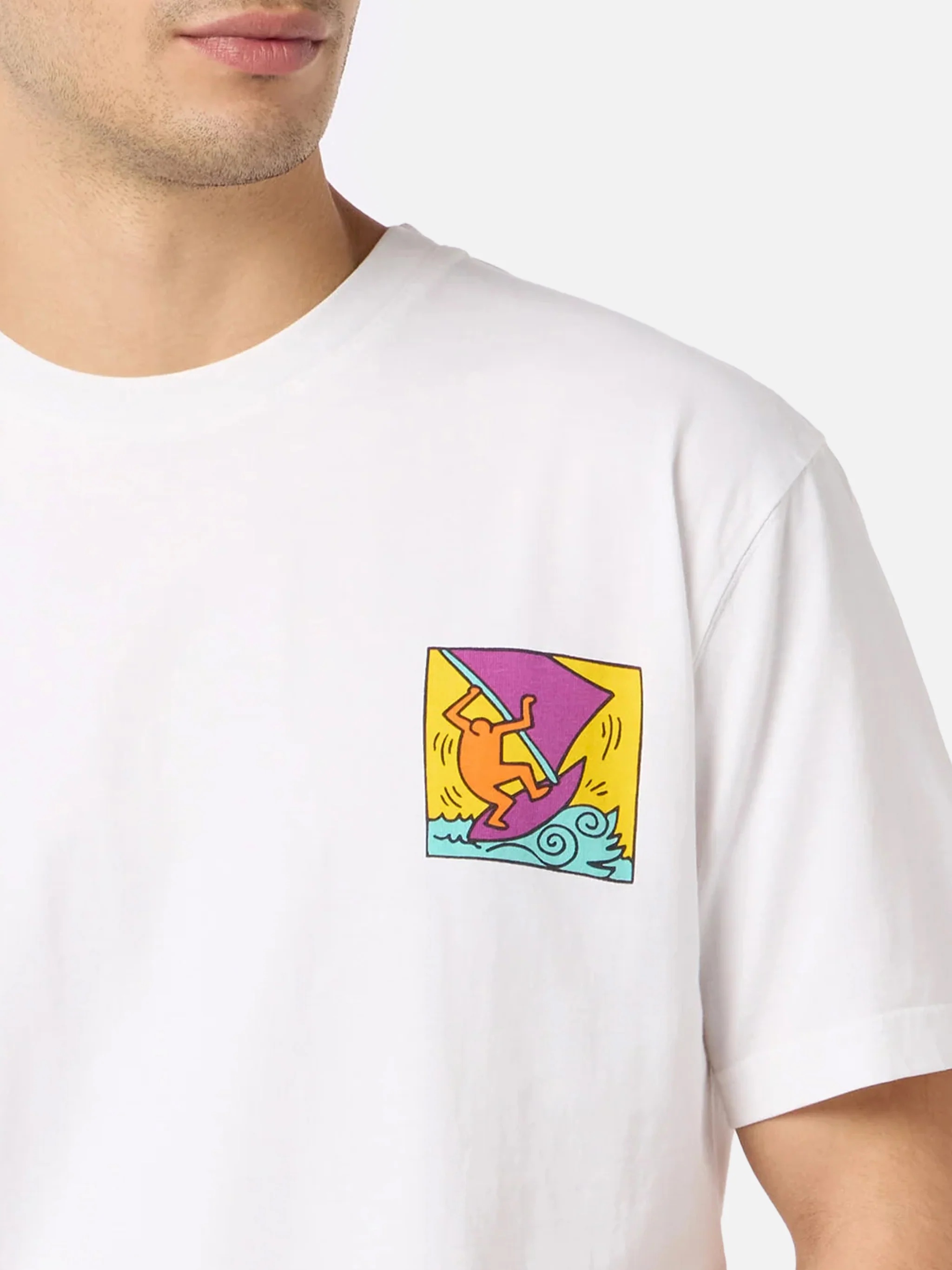 T-shirt Keith Haring con stampa fronte e retro bianco | Special Edition - Image 2