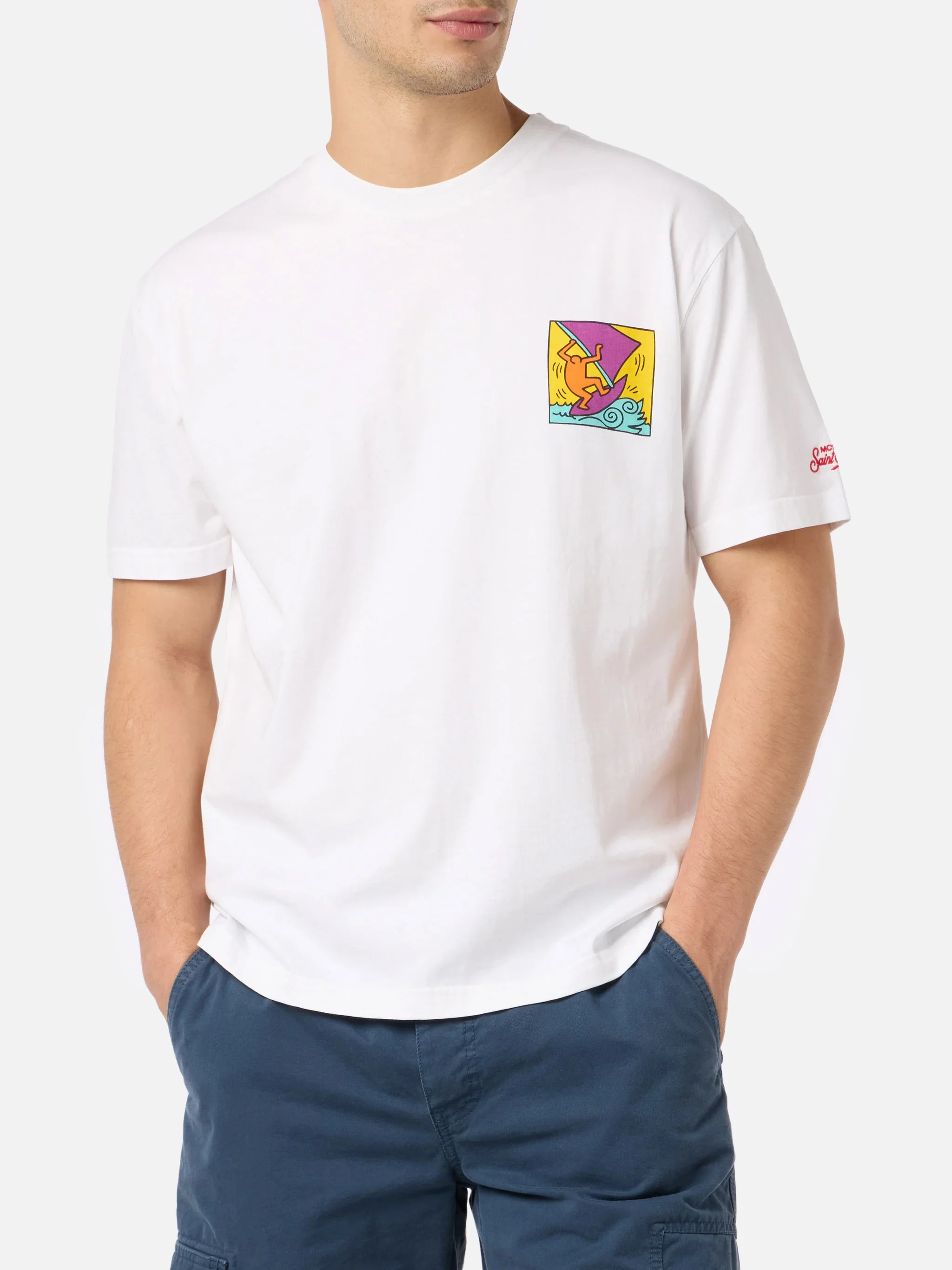 T-shirt Keith Haring con stampa fronte e retro bianco | Special Edition - Image 4
