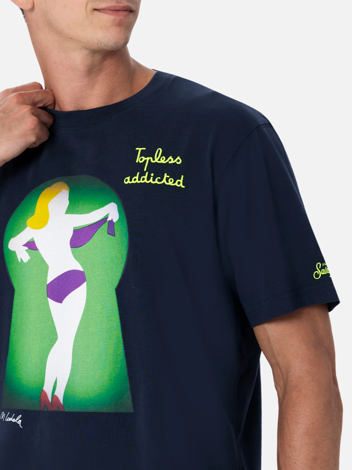 T-shirt Man stampa Lodola e ricamo | Special Edition - Image 3