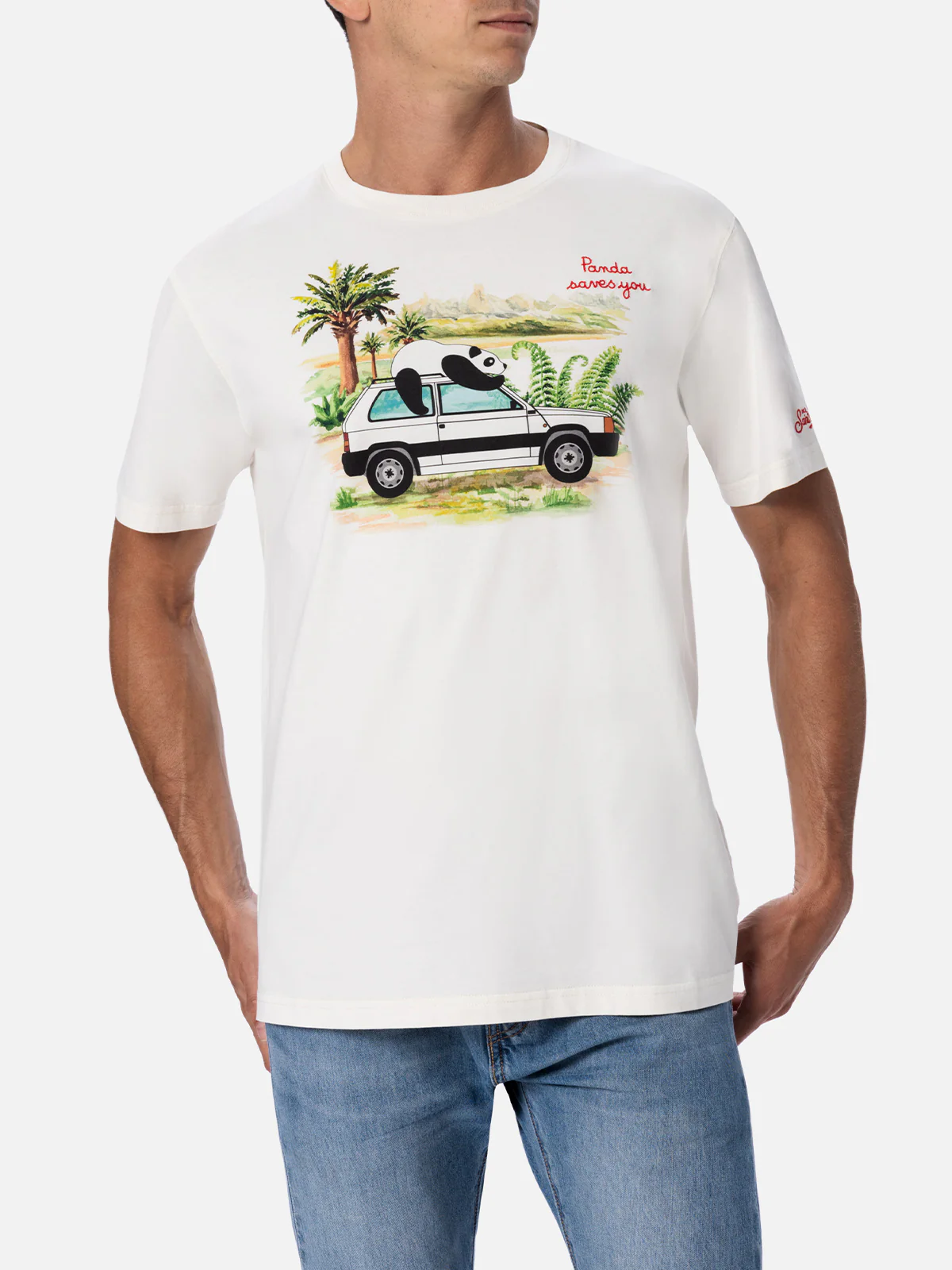 T-shirt Man stampa Panda e ricamo | Special Edition - Image 3