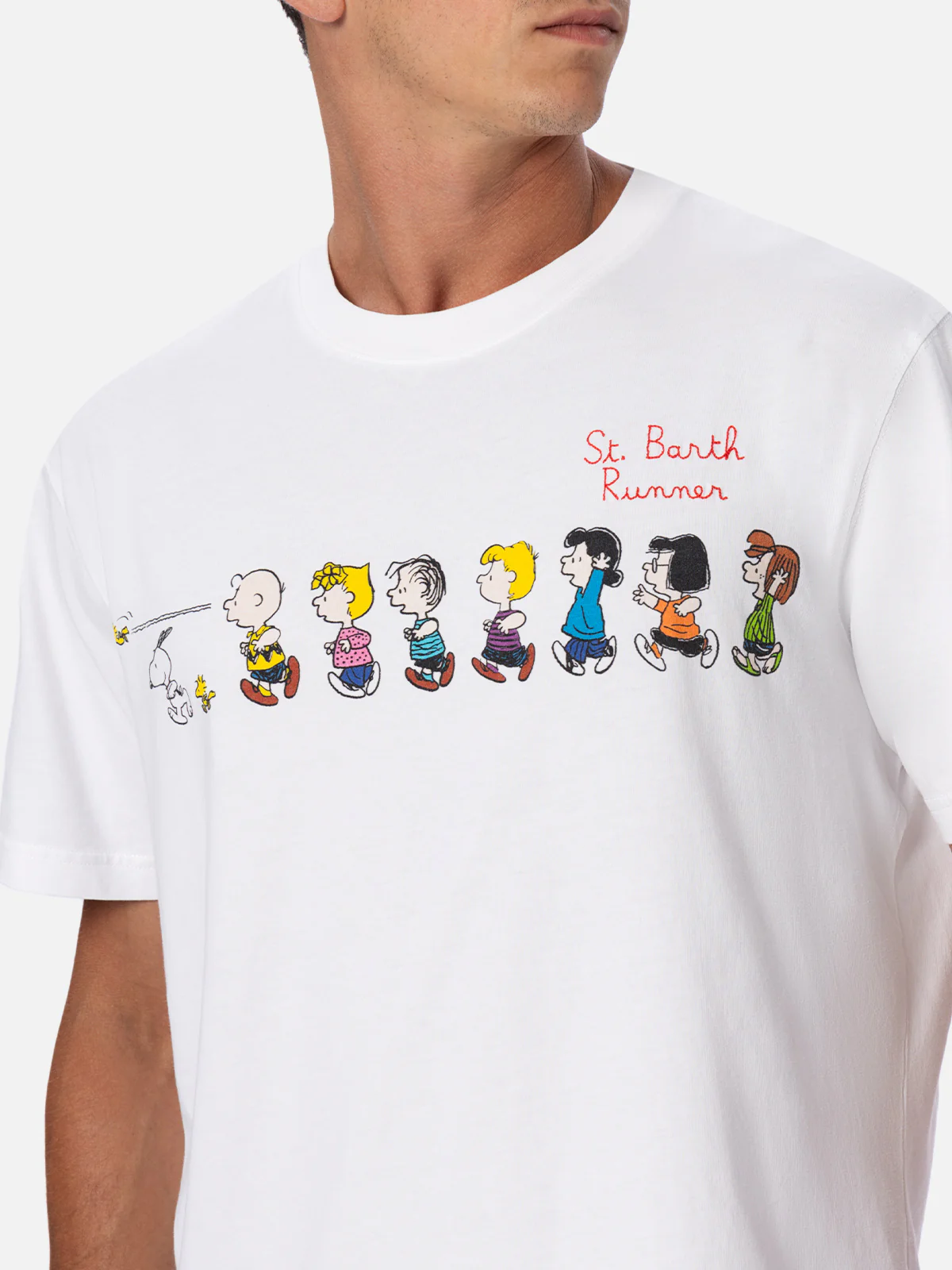 T-shirt Peanuts con stampa e ricamo bianco | Special Edition - Image 3