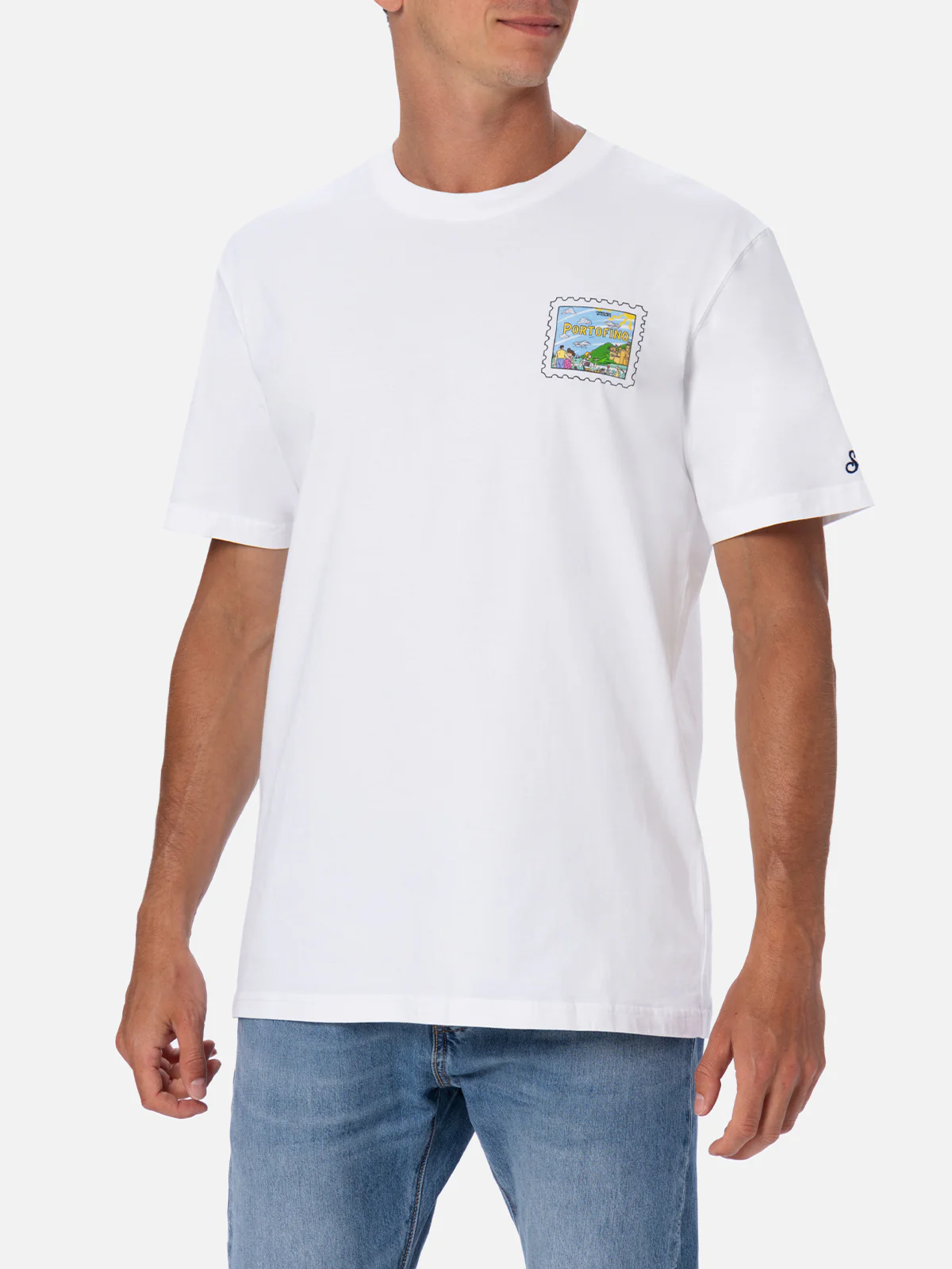 T-shirt  stampa cartolina Portofino bianco | Special Edition - Image 4