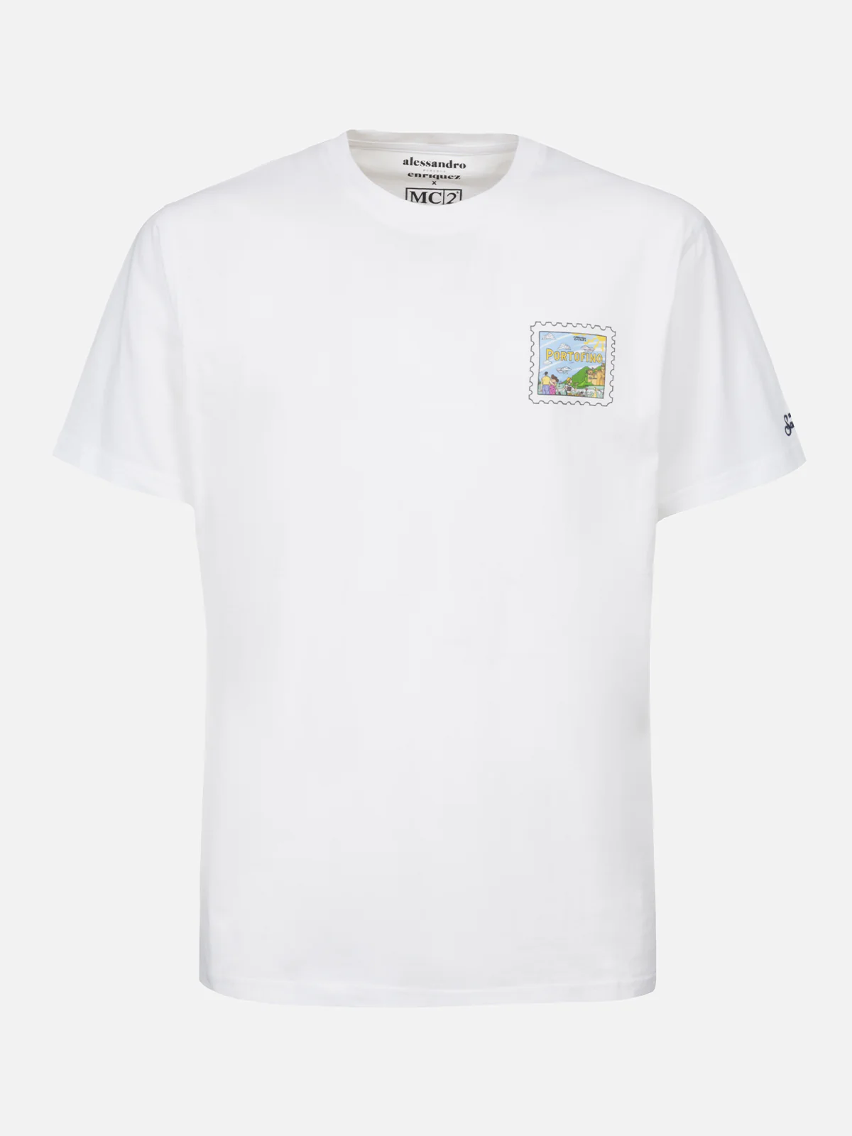 T-shirt  stampa cartolina Portofino bianco | Special Edition - Image 5