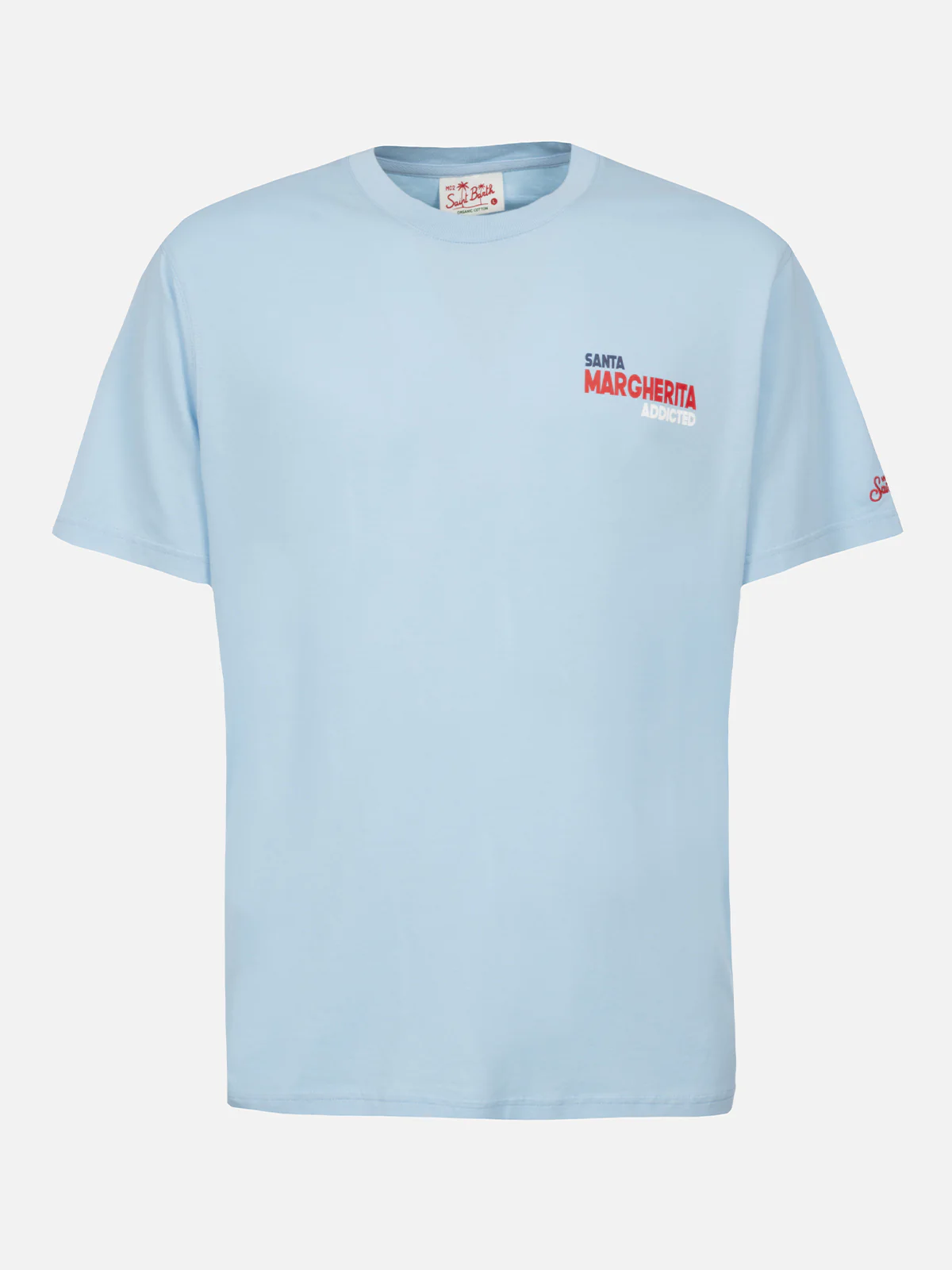 T-shirt  stampa cartolina Santa Margherita azzurro - Image 5
