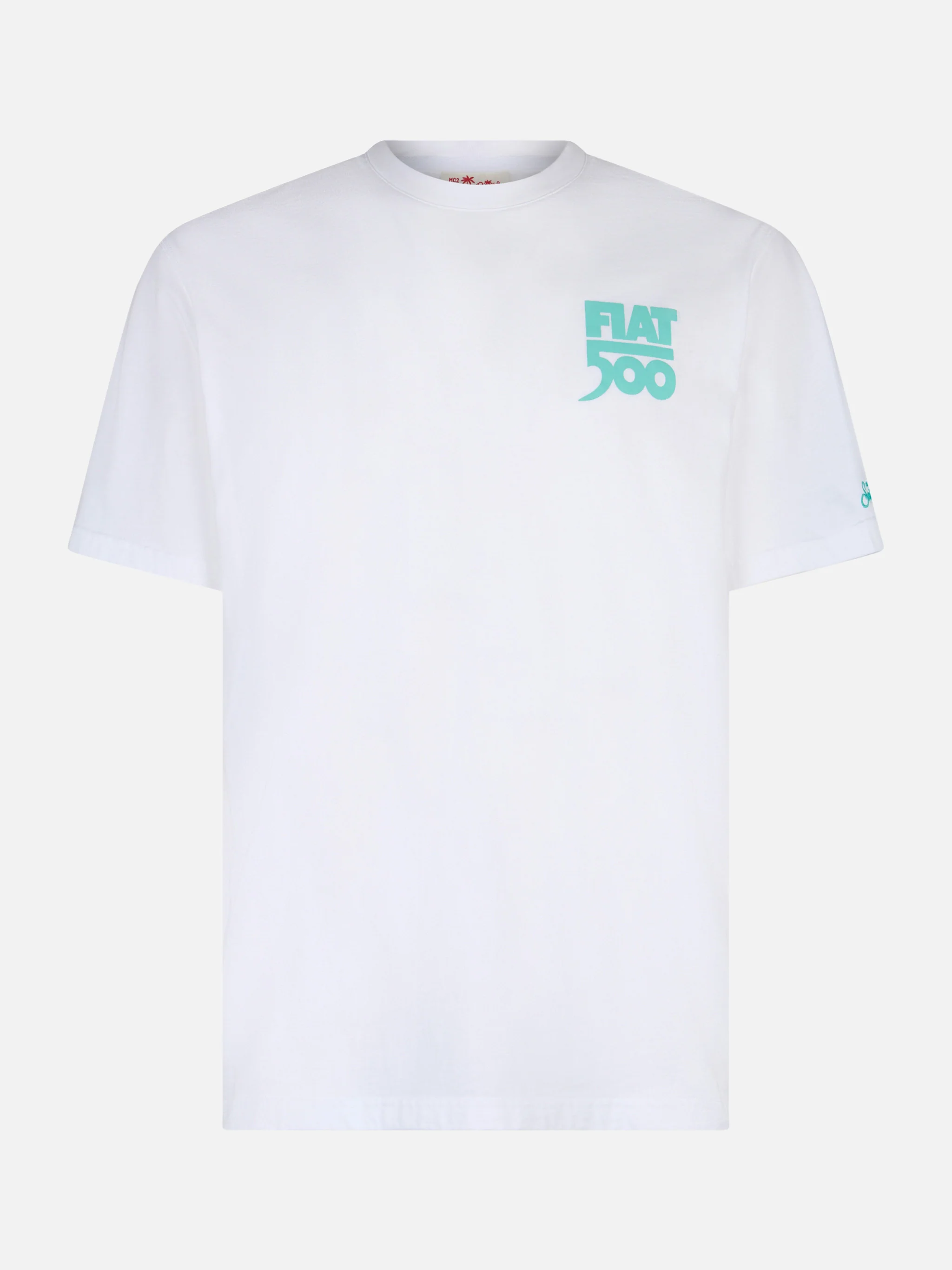 T-shirt Fiat 500 Spiaggina con stampa fronte e retro bianco | Special Edition - Image 5