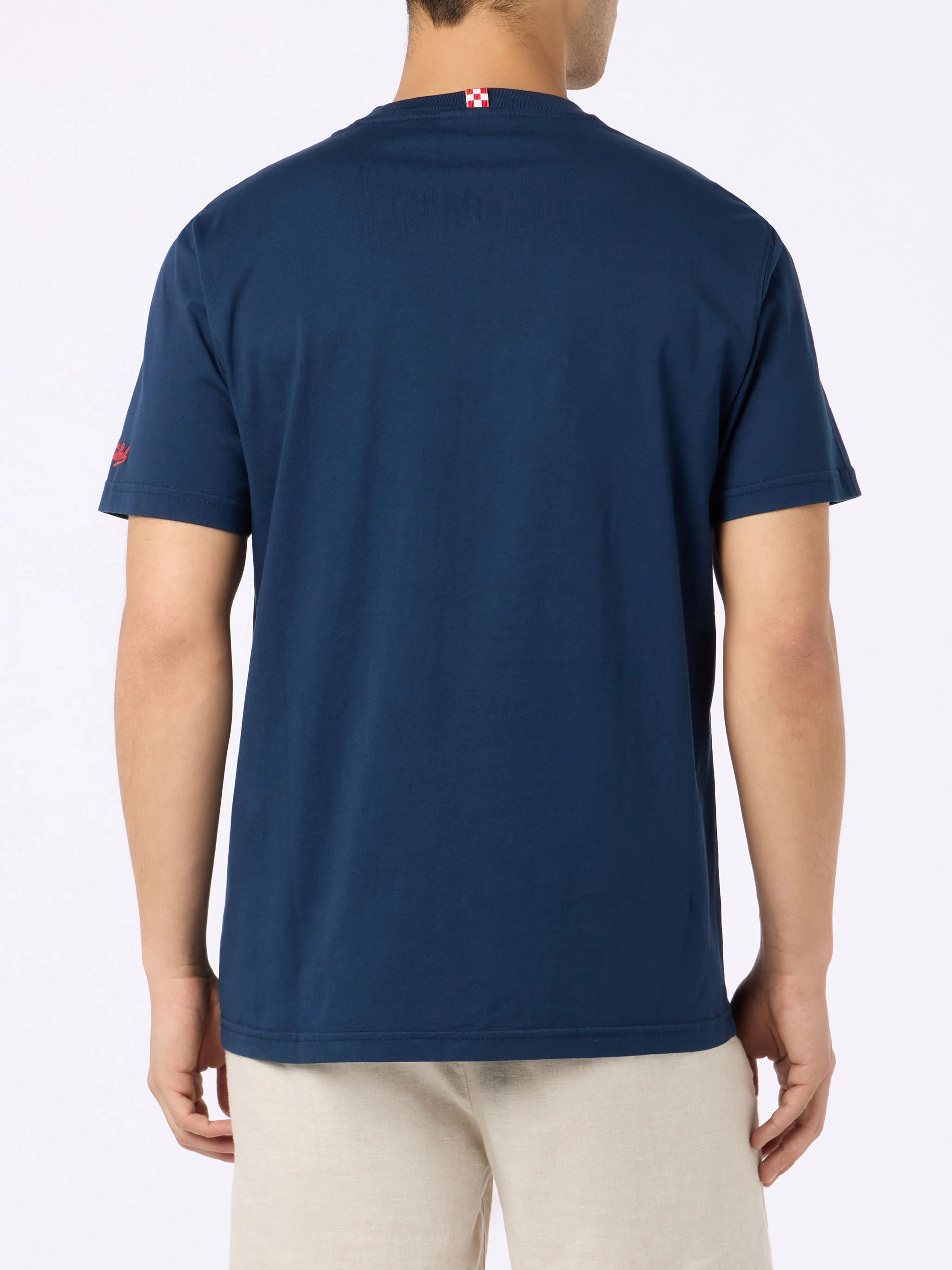 T-shirt con ricamo Spritz obsessed blu - Image 4