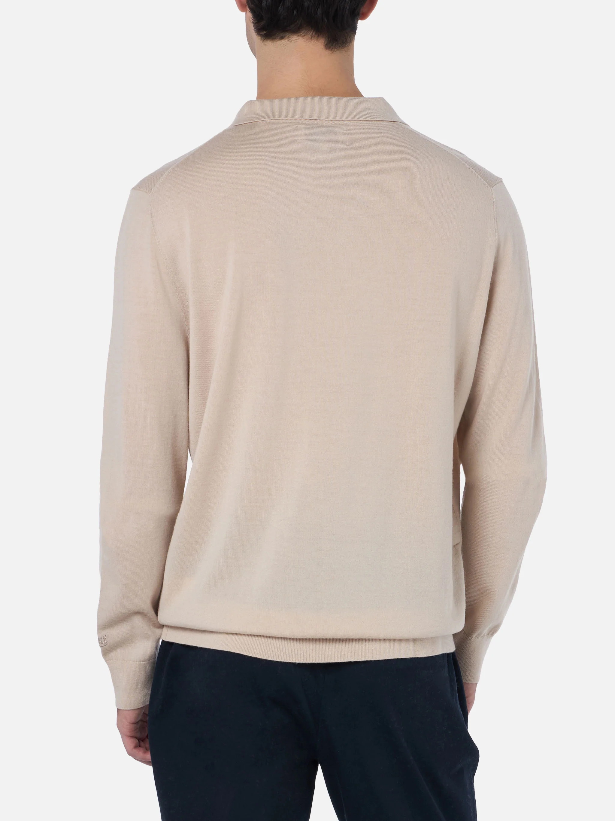 Polo Covent beige in 100% LANA MERINO - Image 3