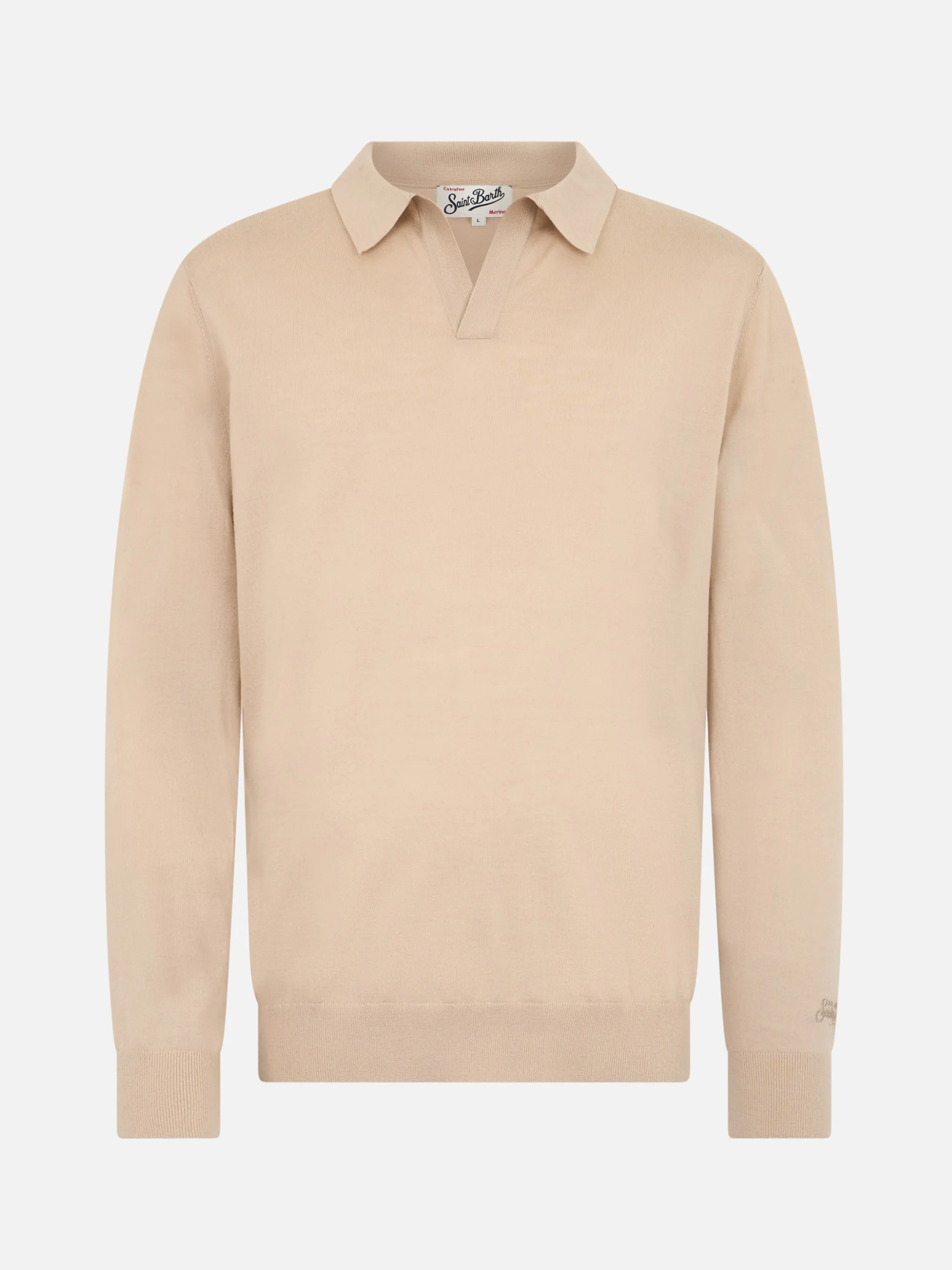 Polo Covent beige in 100% LANA MERINO - Image 4