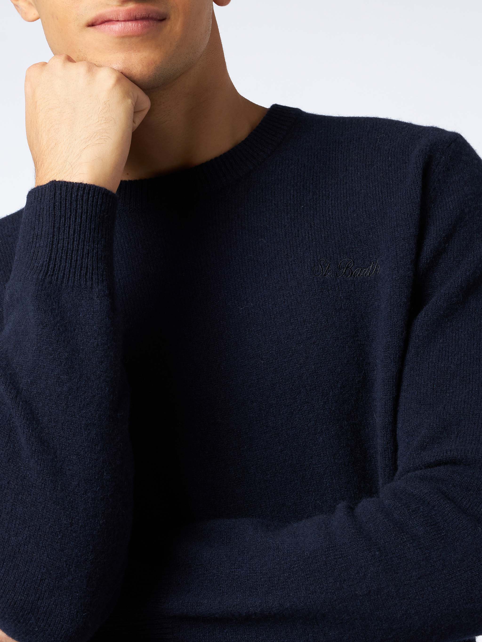 Maglione Regent in lambswool blu - Image 3
