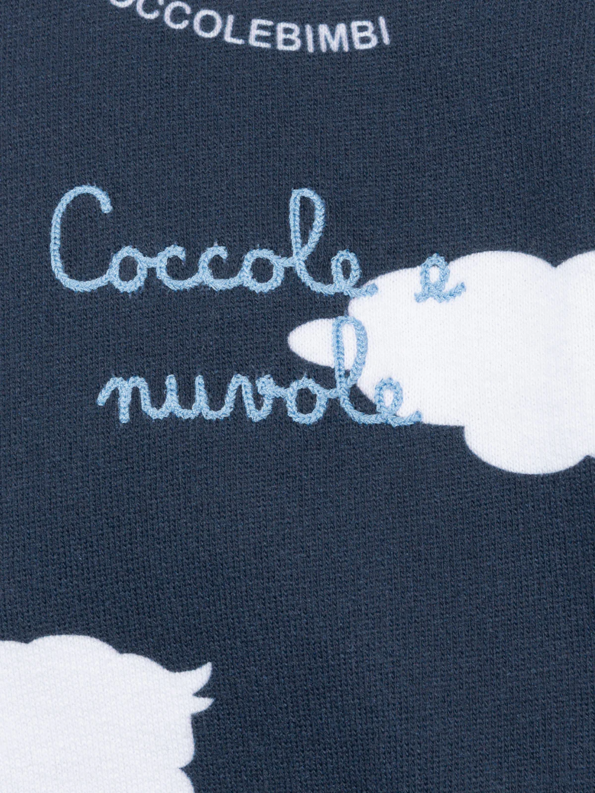 Felpa girocollo blu con ricamo Coccole e nuvole | EDIZIONE SPECIALE COCCOLEBIMBI - Image 5