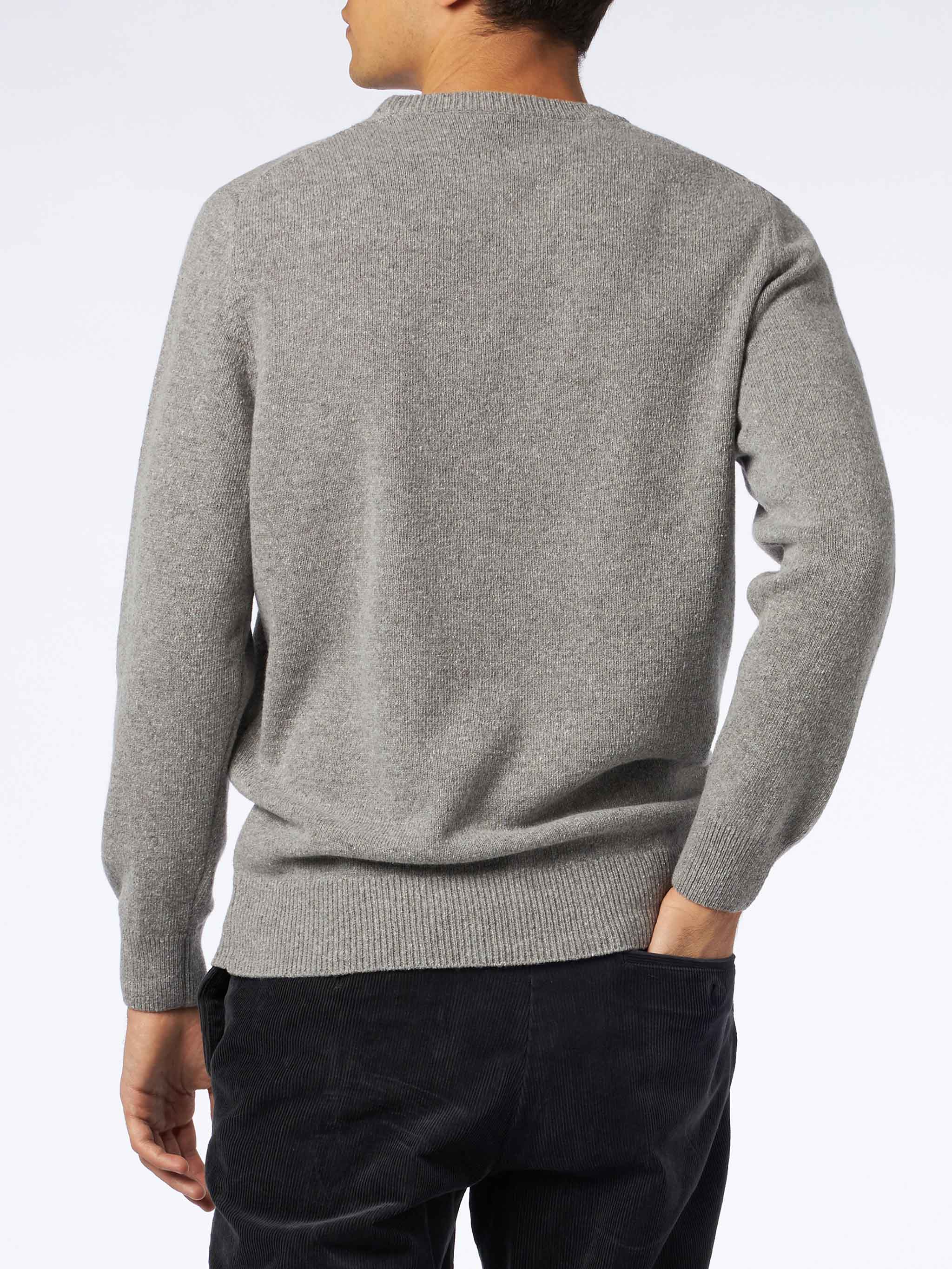 Maglia Heron donegal cane jacquard grigio - Image 3